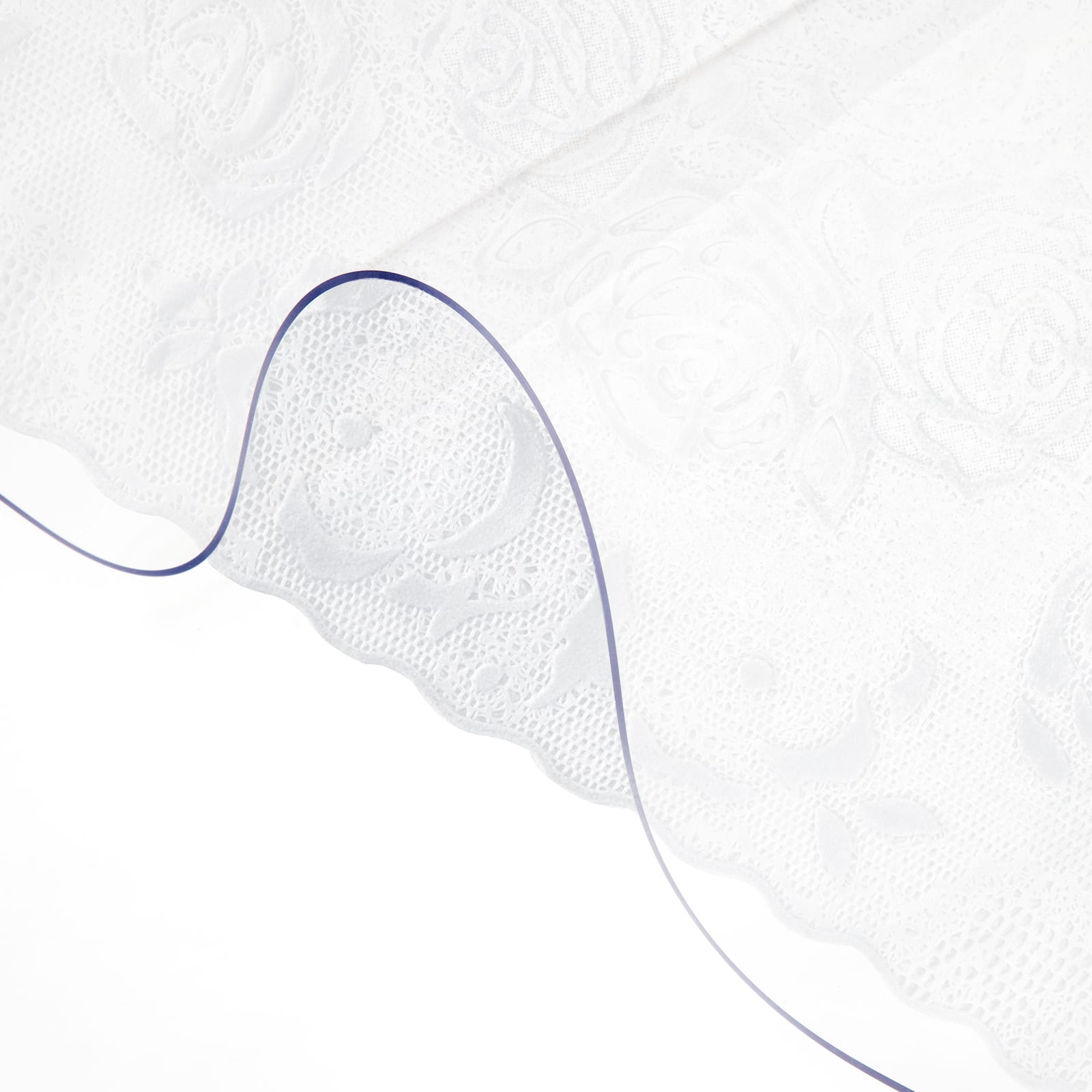 VEVOR - Plastic Table Cover 42 x 78 Inch, 1.5 mm Thick Clear Table Protector, Rectangle Clear Desk Mat - Transparent