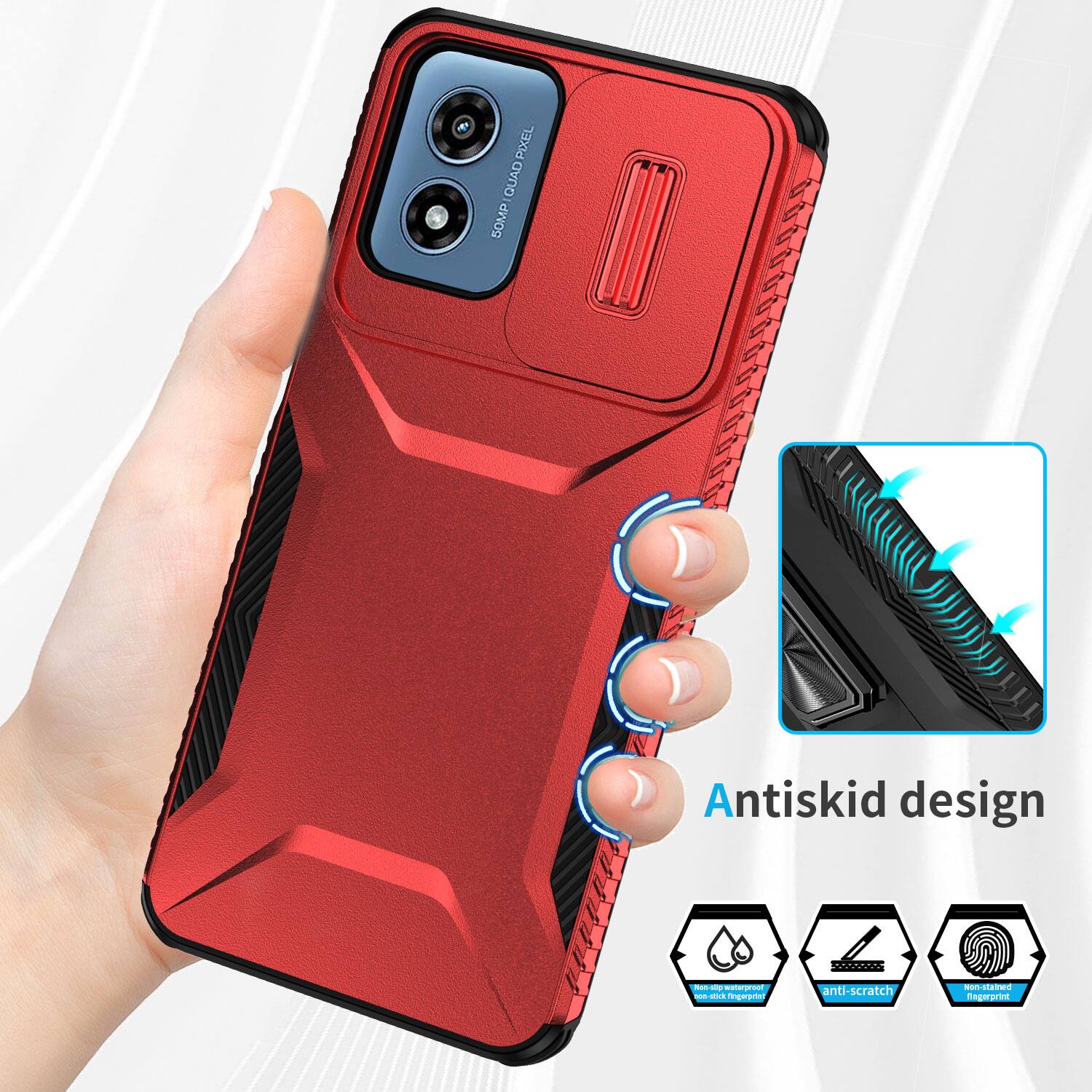 PIXEL QUAD 50MP

Antiskid design

Non-slip waterproof non-stick fingerprint
anti-scratch
Non-stained fingerprint
