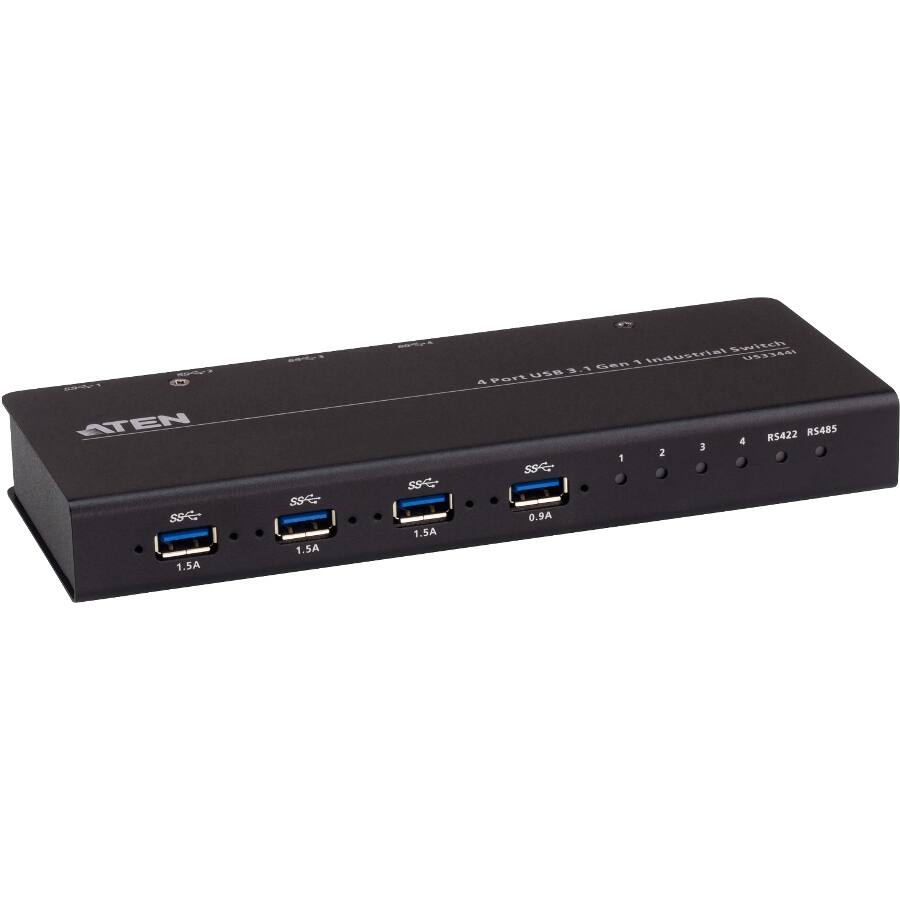 ATEN  
4 Port USB 3.1 Gen 1 Industrial Switch  
US11441  

1.5A  
1.5A  
1.5A  
0.9A  

R5485  
R5485  
R5485  
R5485  

SS  
SS  
SS  
SS  

1  
2  
3  
4