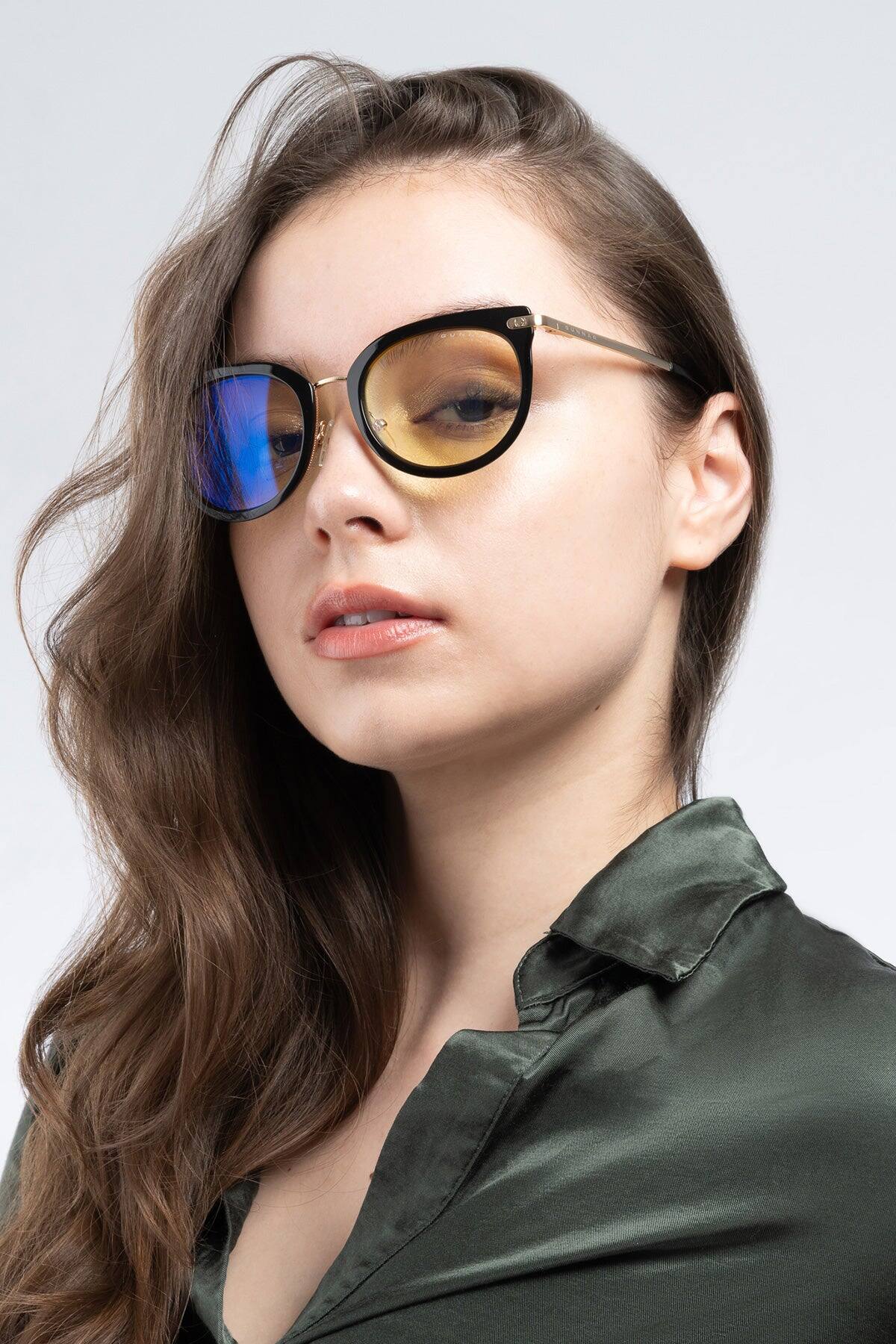 Back. GUNNAR - GUNNAR Womens Computer Glasses  -  Lahti, Rose Crystal, Clear Lens - Blue Light Blocking, Releive Dry Eye, Anti Glare - Rose Crystal.