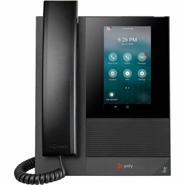 HP - Poly CCX 400 IP Phone - Corded - Corded - Wall Mountable, Desktop - 24 x Total Line - VoIP - 2 x Network (RJ-45) - Black