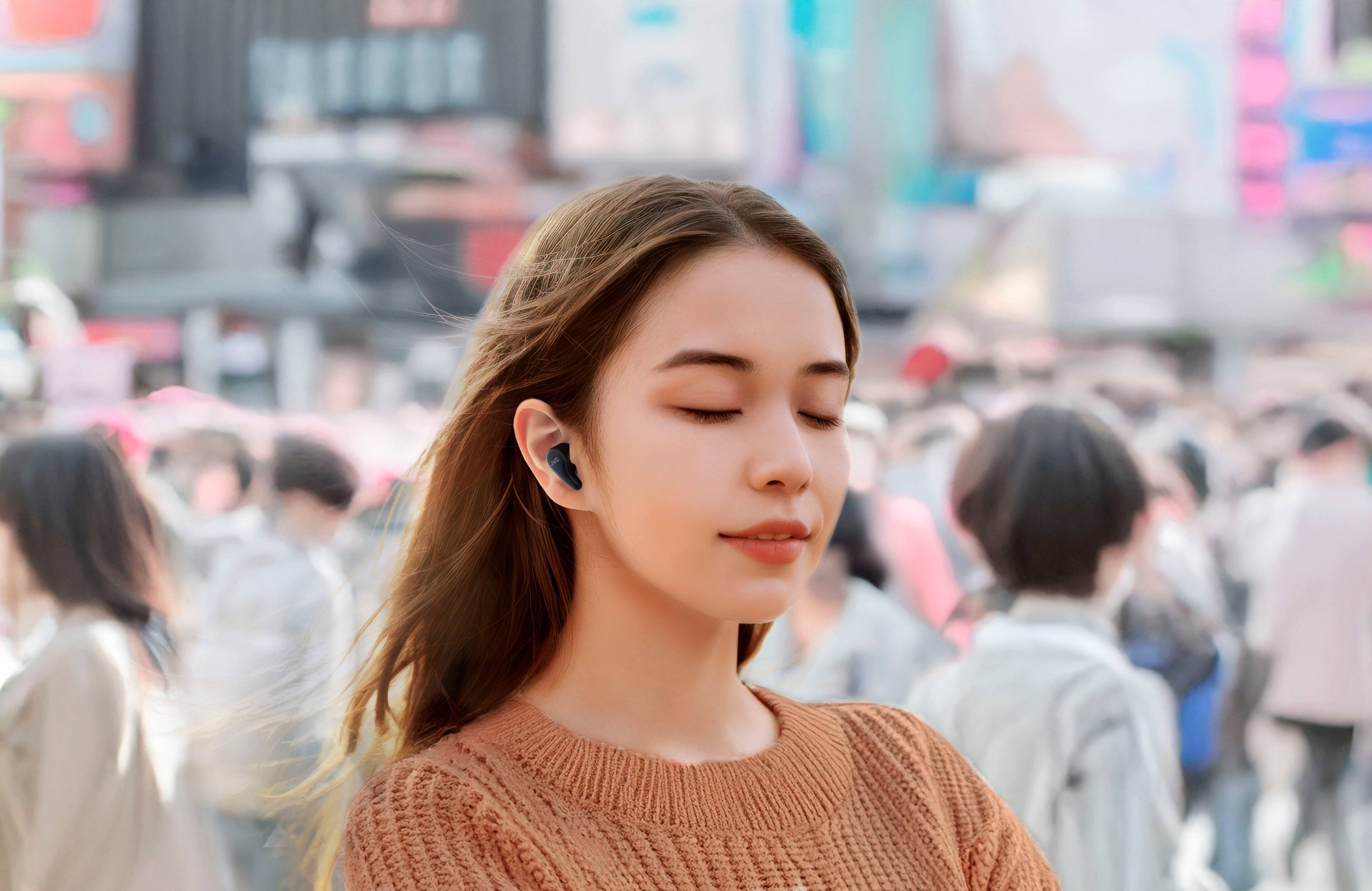 Alt View 4. JVC - Noise Cancelling True Wireless HAA23TB - Black.