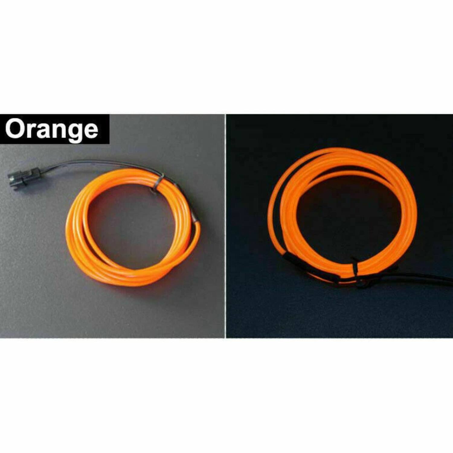 Back. Home Collection - 9.84Ft Battery Powered Neon LED EL Wire String Light Orange - Orange.