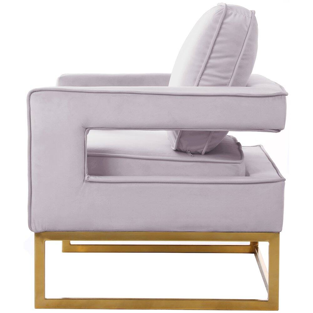 Alt View 2. Meridian Furniture - Noah Pink Velvet Accent Chair - Pink.