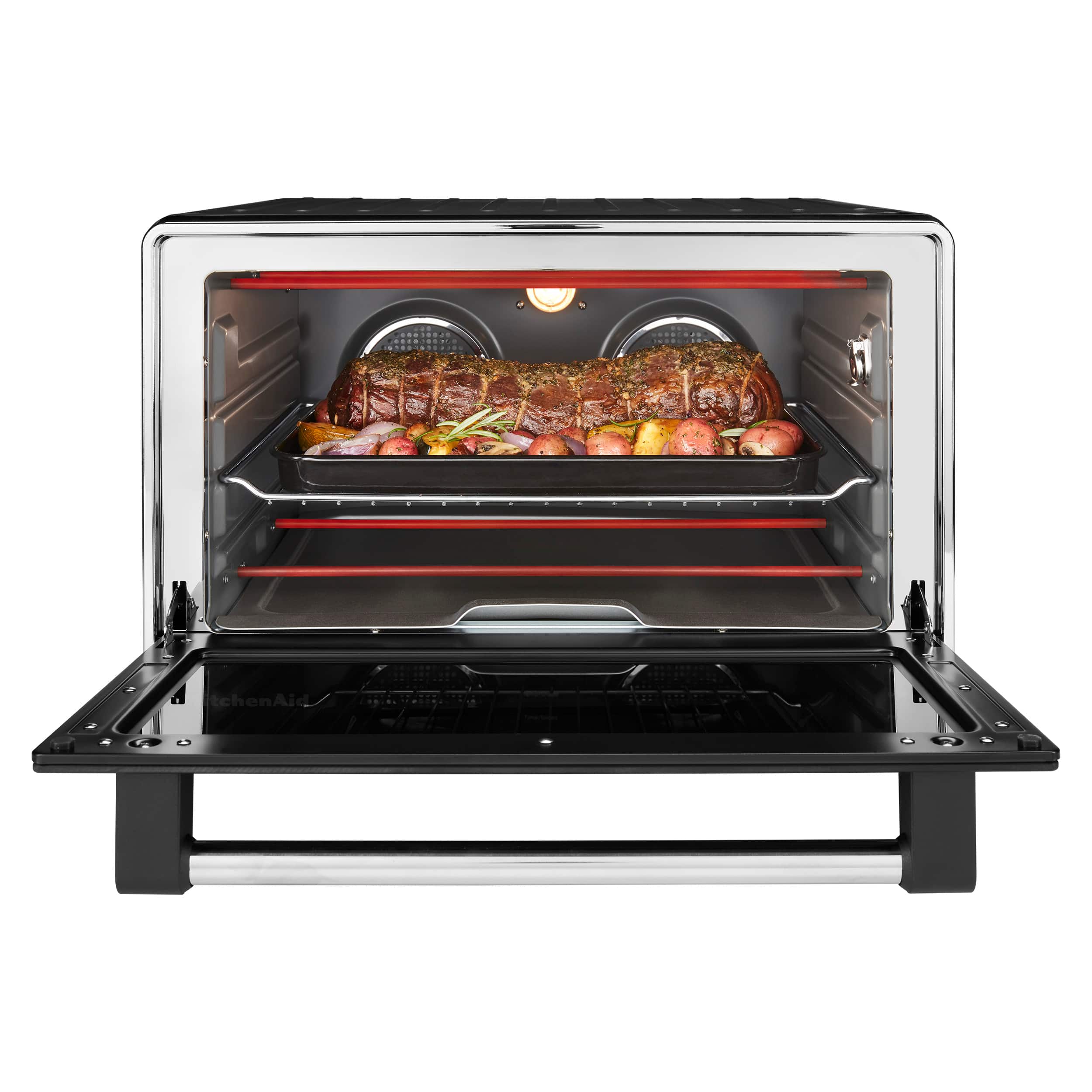 Angle. KitchenAid - Dual Convection Countertop Oven - KCO255 - Black Matte.