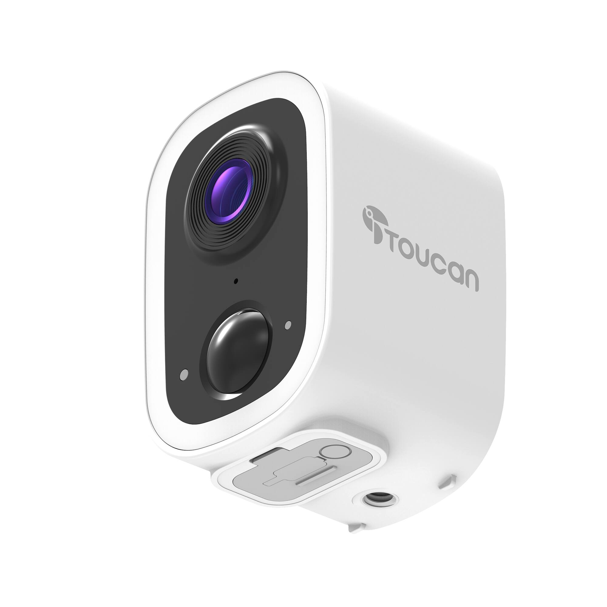 Alt View 7. Toucan - Wireless Security Camera S4 - No Subscription Required - White.