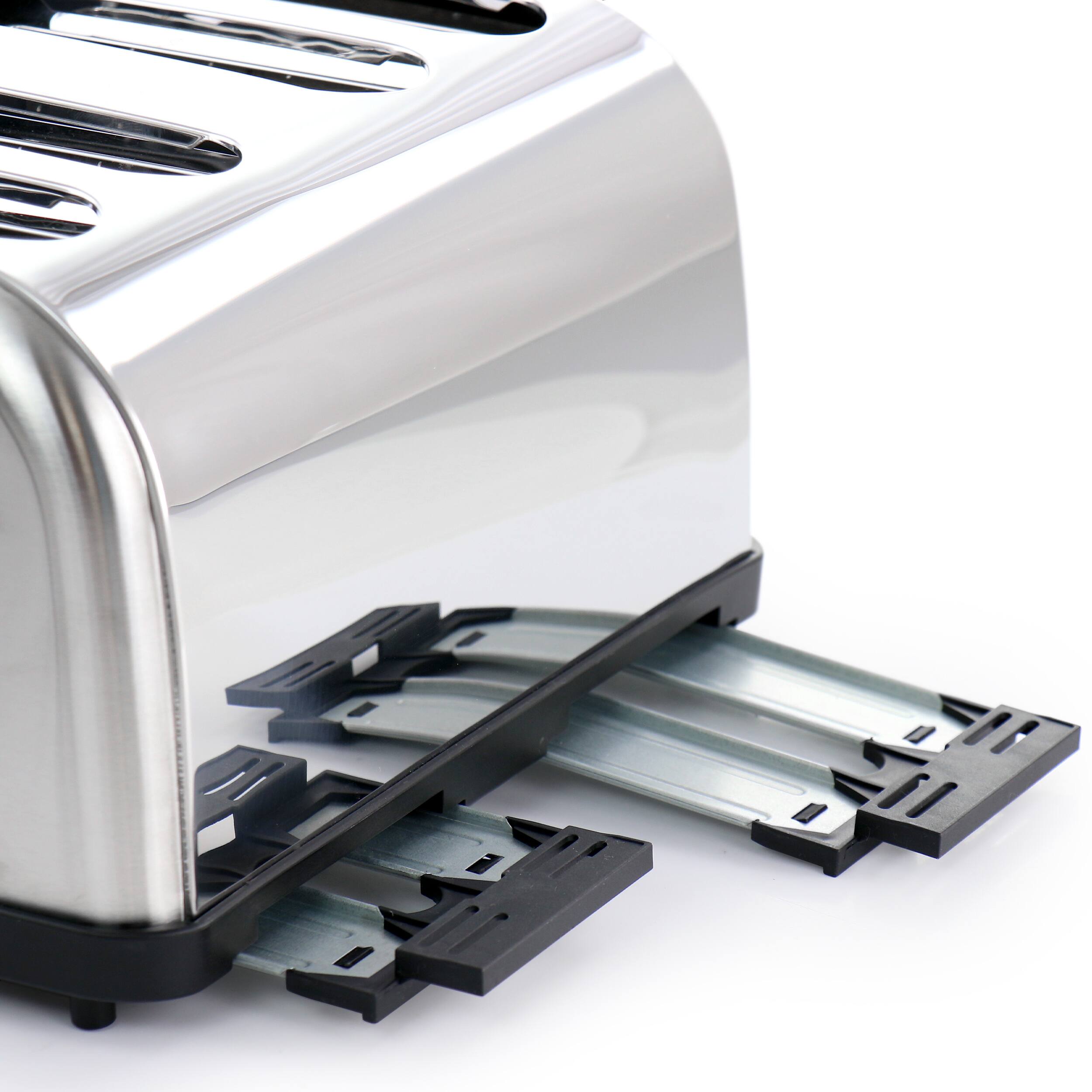 Alt View 1. MegaChef - MegaChef 4 Slice Wide Slot Toaster with Variable Browning in Silver - Silver.