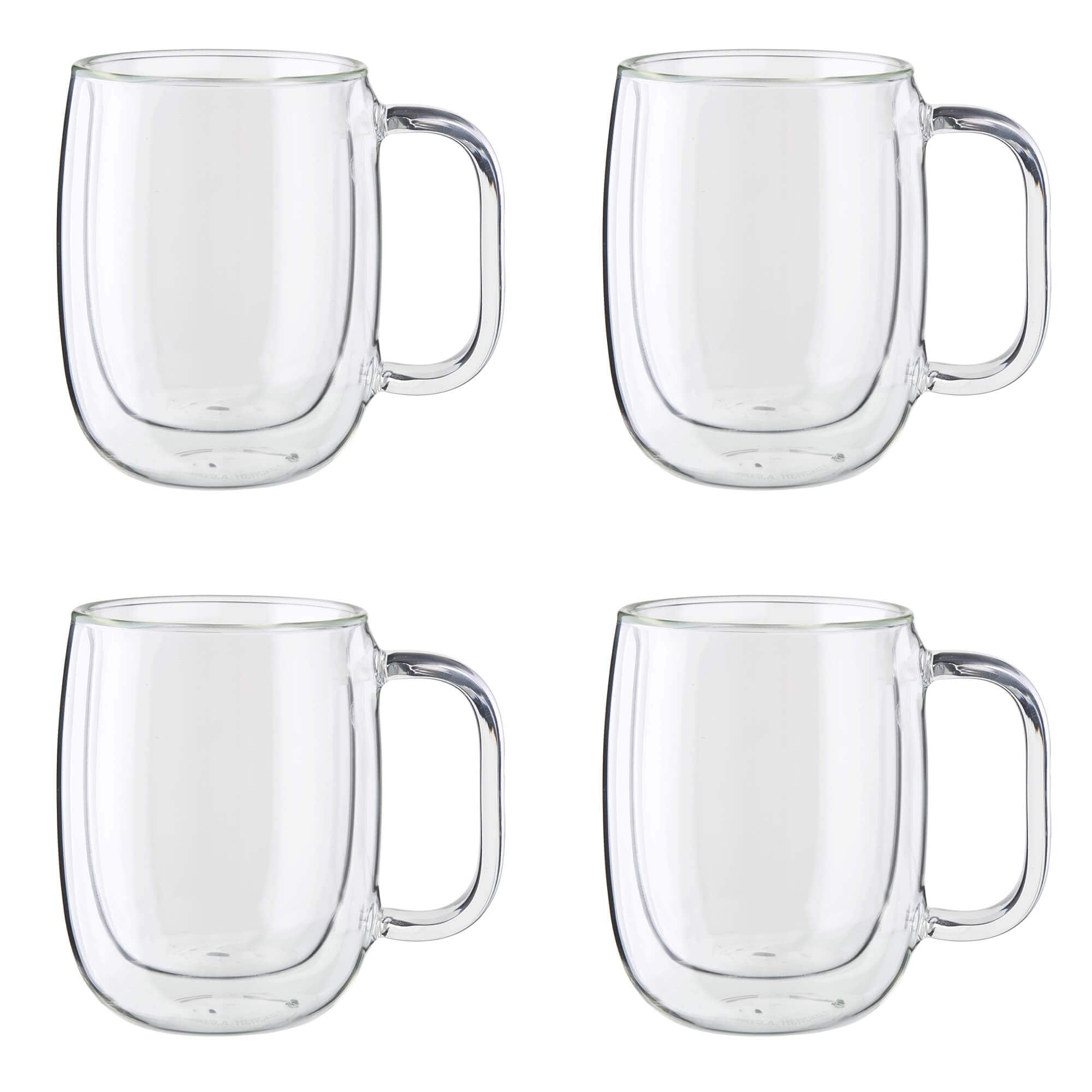 DUO 美品15p3oz ZWILLING Sorrento Plus 2 pc Double Wall Glass Espresso Mug Set