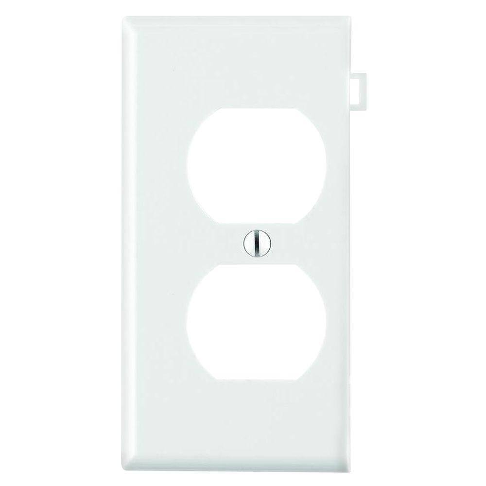 Leviton - 1 gang Thermoplastic Nylon Duplex Sectional End Wall Plate 1 pk - White price history on PriceWatchPro