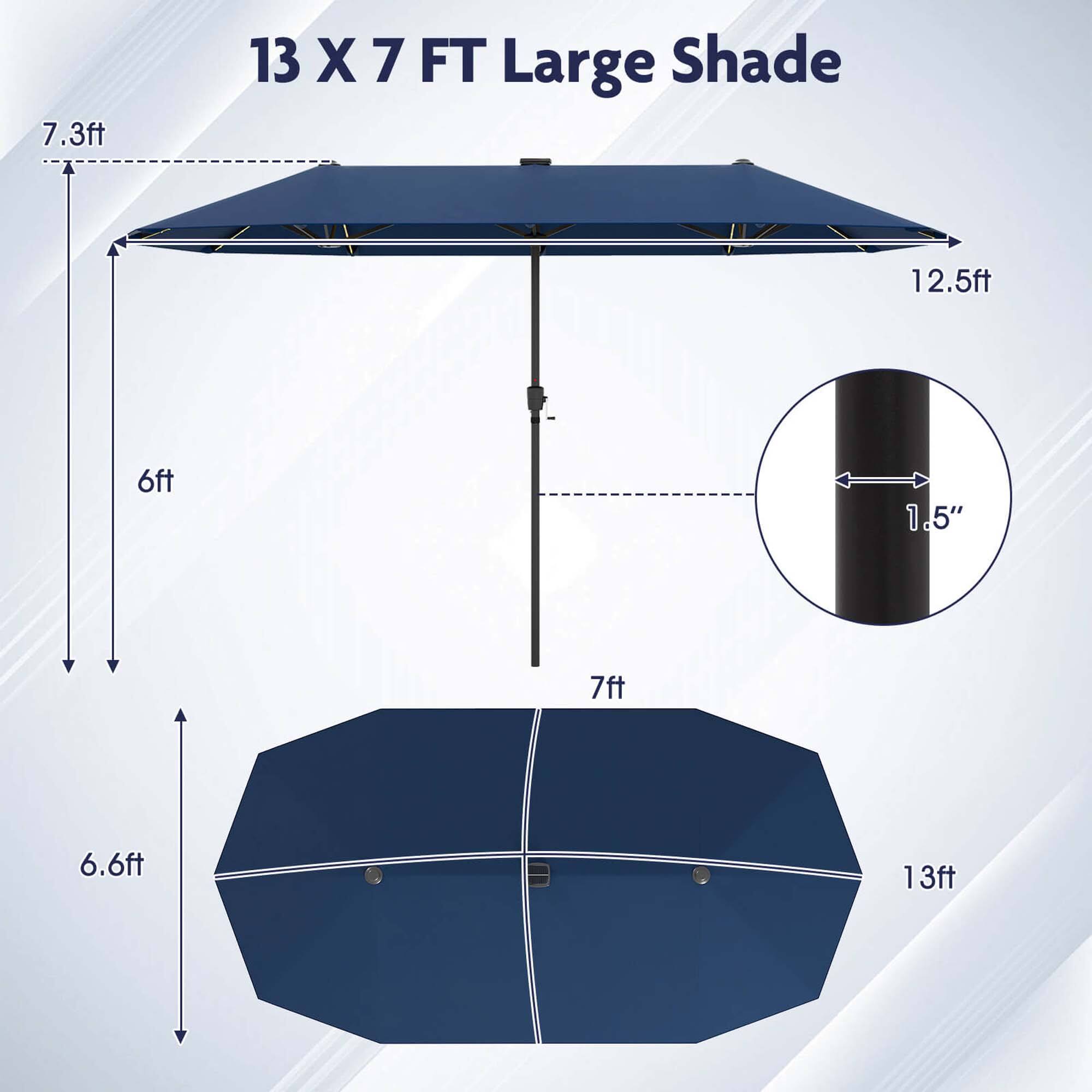 13 x 7 ft large shade.