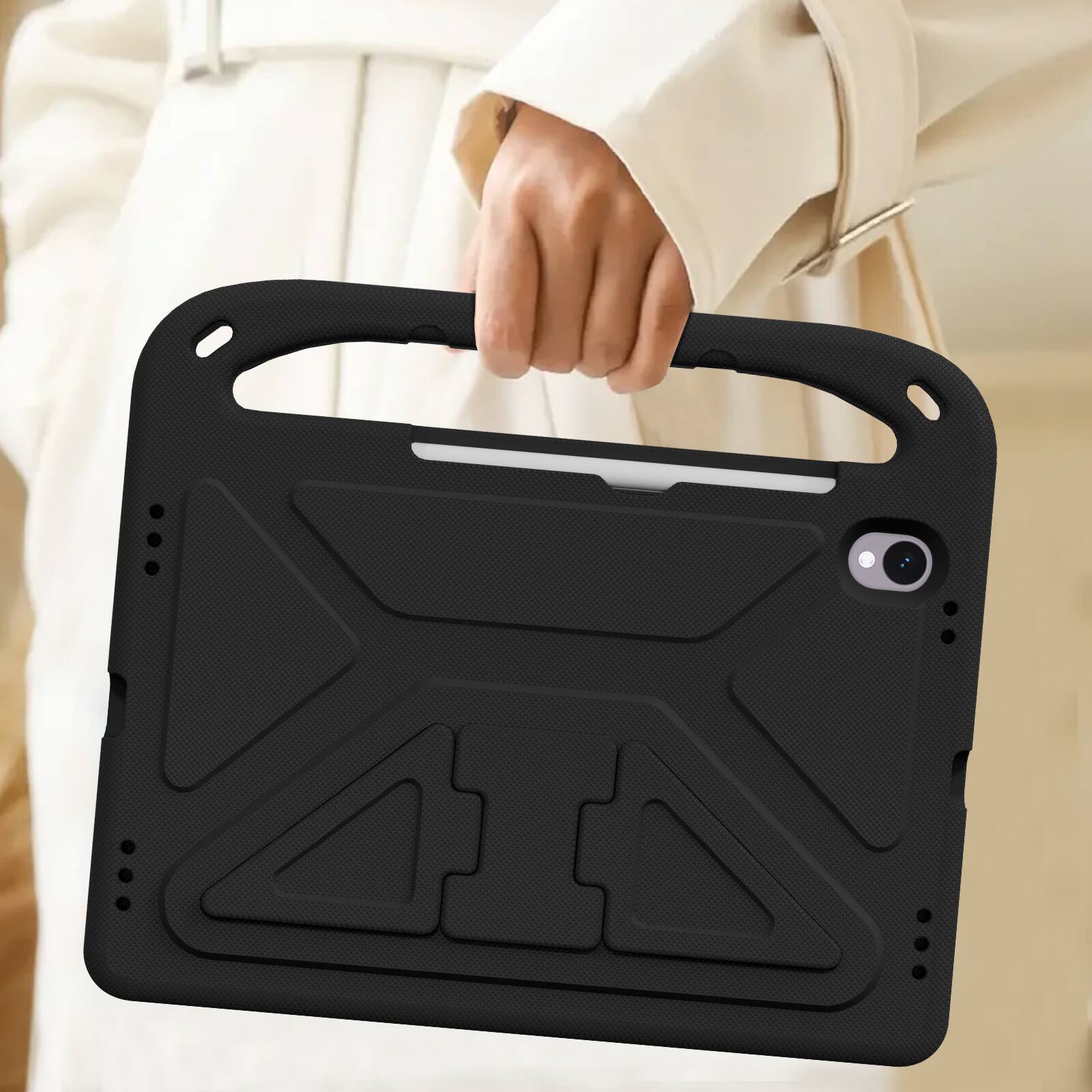 Alt View 2. Dteck - For Samsung Galaxy Tab S11 2025 11-inch Rugged Case Kids Friendly EVA Handle Grip Kickstand Shockproof Cover - Black.