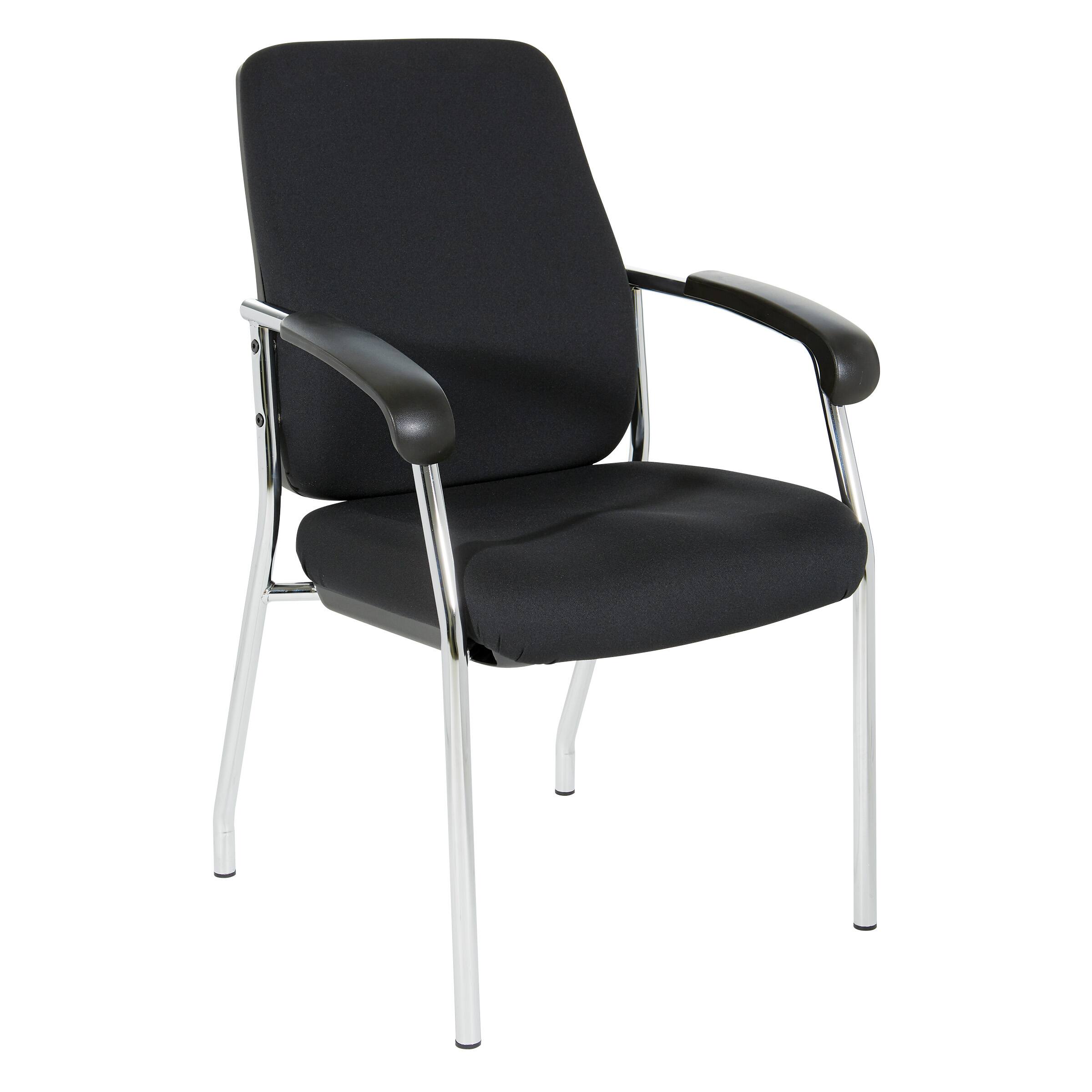Angle. Office Star Products - Padded Office Visitor's Chair - Black.