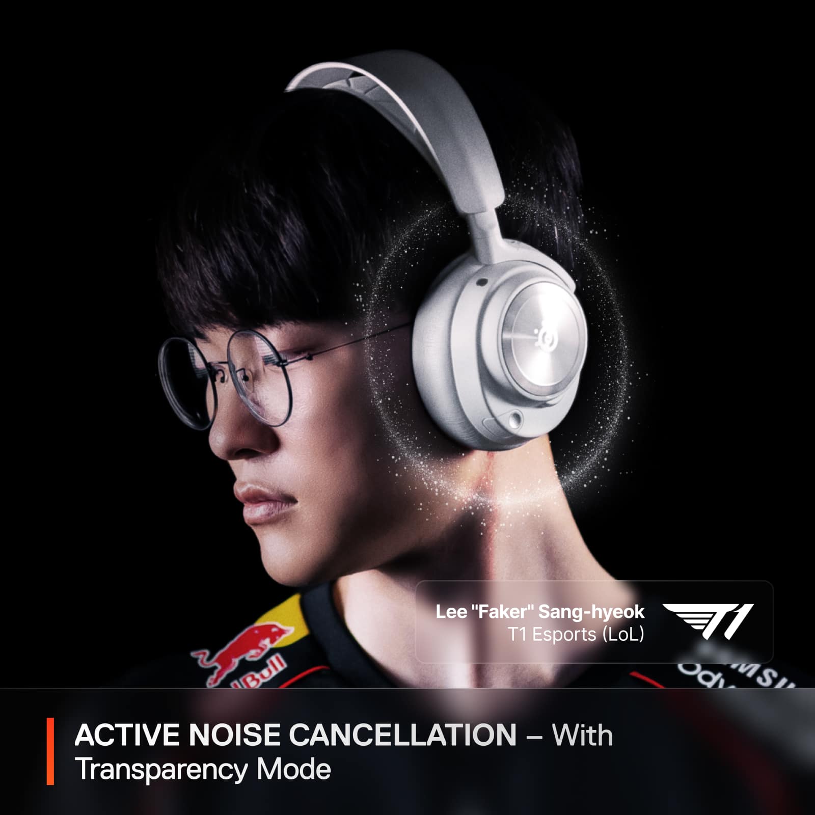 Lee "Faker" Sang-hyeok T1 Esports (LoL) Active Noise Cancellation - With Transparency Mode