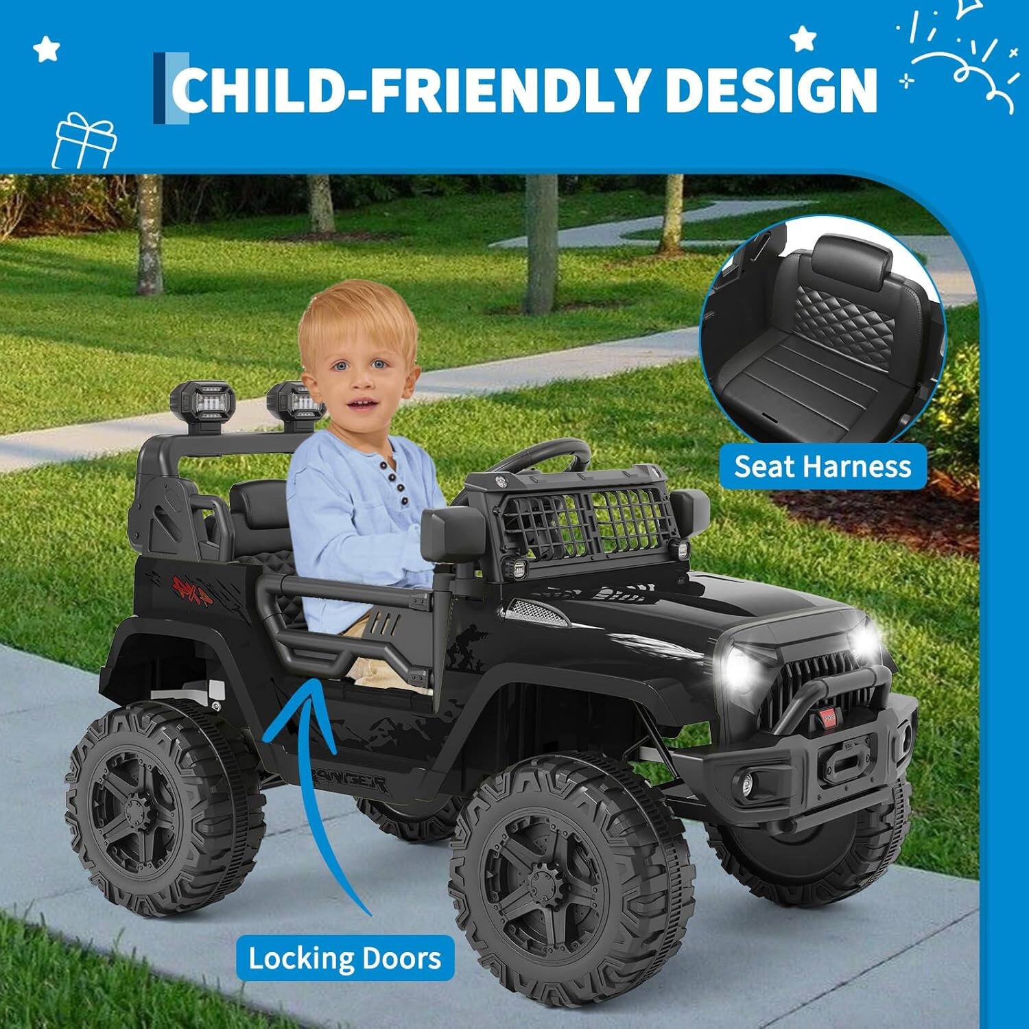 CHILD-FRIENDLY DESIGN  
Seat Harness  
Locking Doors