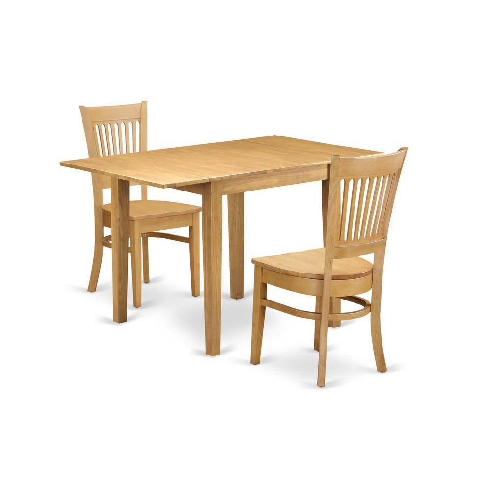 Left. East West Furniture - Dining Room Set Oak - Brown.
