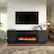 Front. U-HOMY - 70" Fireplace TV Stand with 36" Electric Fireplace, Fluted Media Console for TVs up to 80", Black - Black.