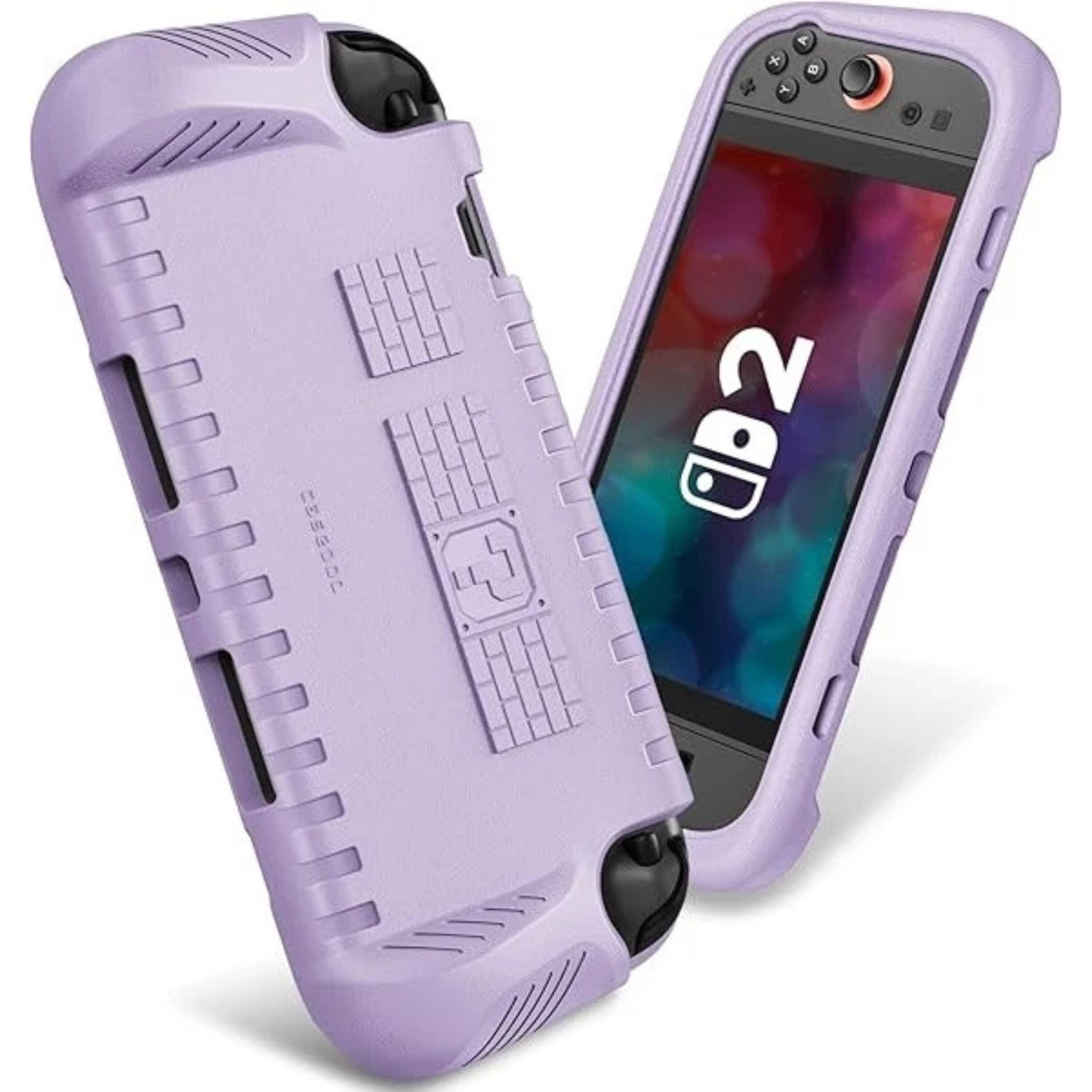 Kitcheniva - Protective Case For Nintendo Switch 2 2025 With Ergonomic Grip Lilac - Lilac Purple