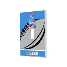 Keyscaper - Houston Oilers Passtime Design Single Toggle Lightswitch Plate - Multicolor
