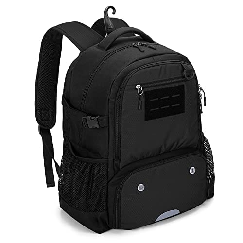 Cozy Serene - Basketball Bag Soccer Backpack With Ball Compartment & Shoe For Volleyball Sports - Black