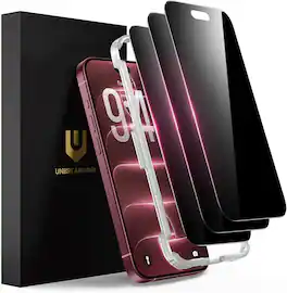 UNBREAKcable - 3-Pack Screen Protector Tempered Glass for iPhone 18 Pro Max - Privacy