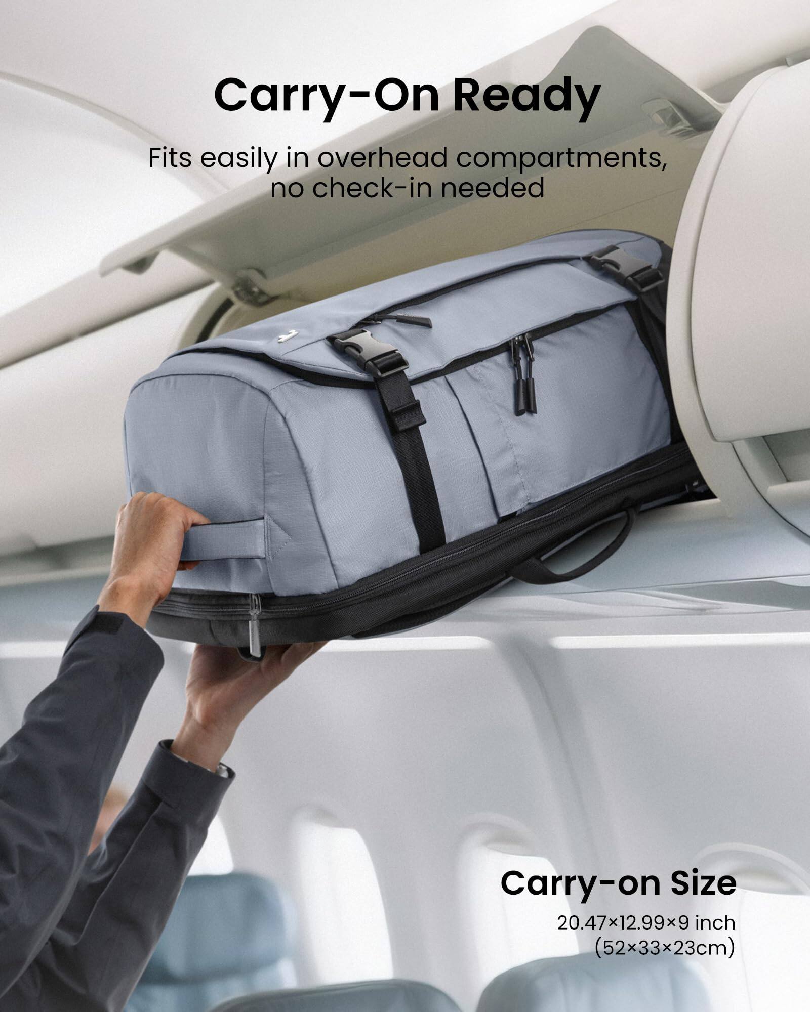 Carry-On Ready  
Fits easily in overhead compartments, no check-in needed  

Carry-on Size  
20.47x12.99x9 inch (52x33x23cm)