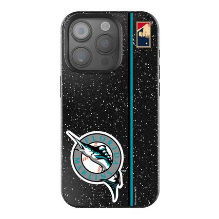 Front. Keyscaper - Florida Marlins Cooperstown Collection iPhone Bling Case - 15 - Black.