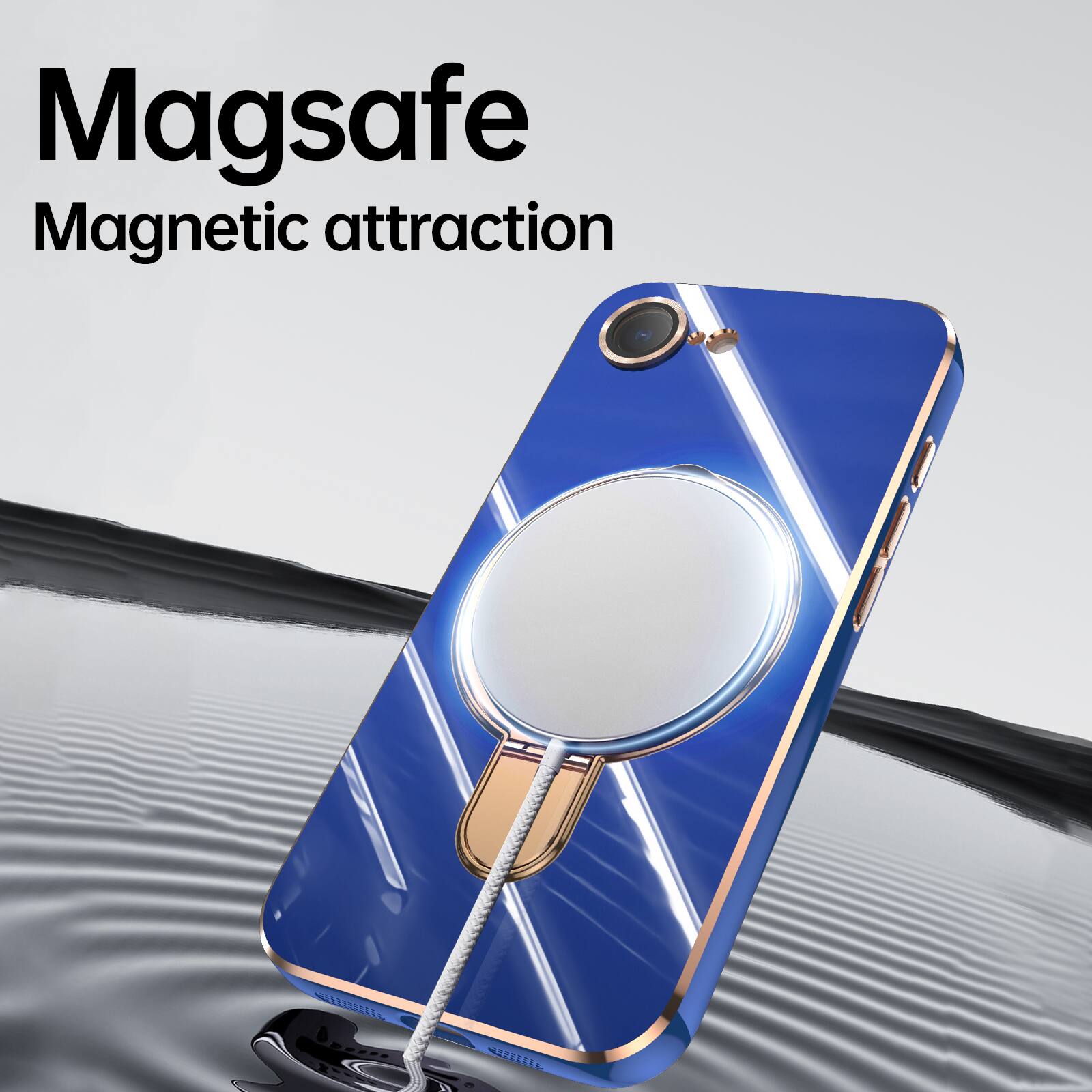 Magsafe  
Magnetic attraction