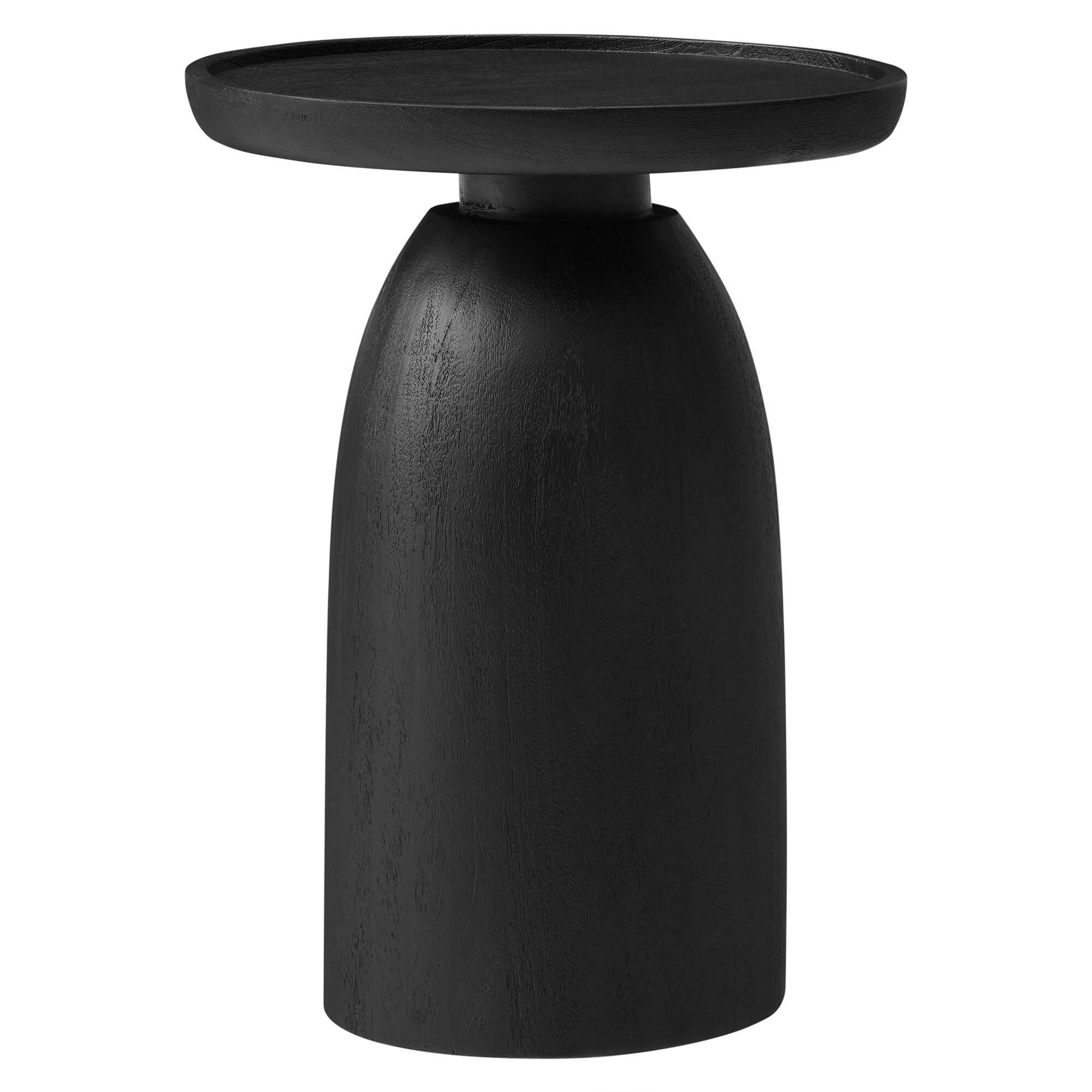 Angle. Modway - Holloway Round Wood Side Table by Modway - Black.