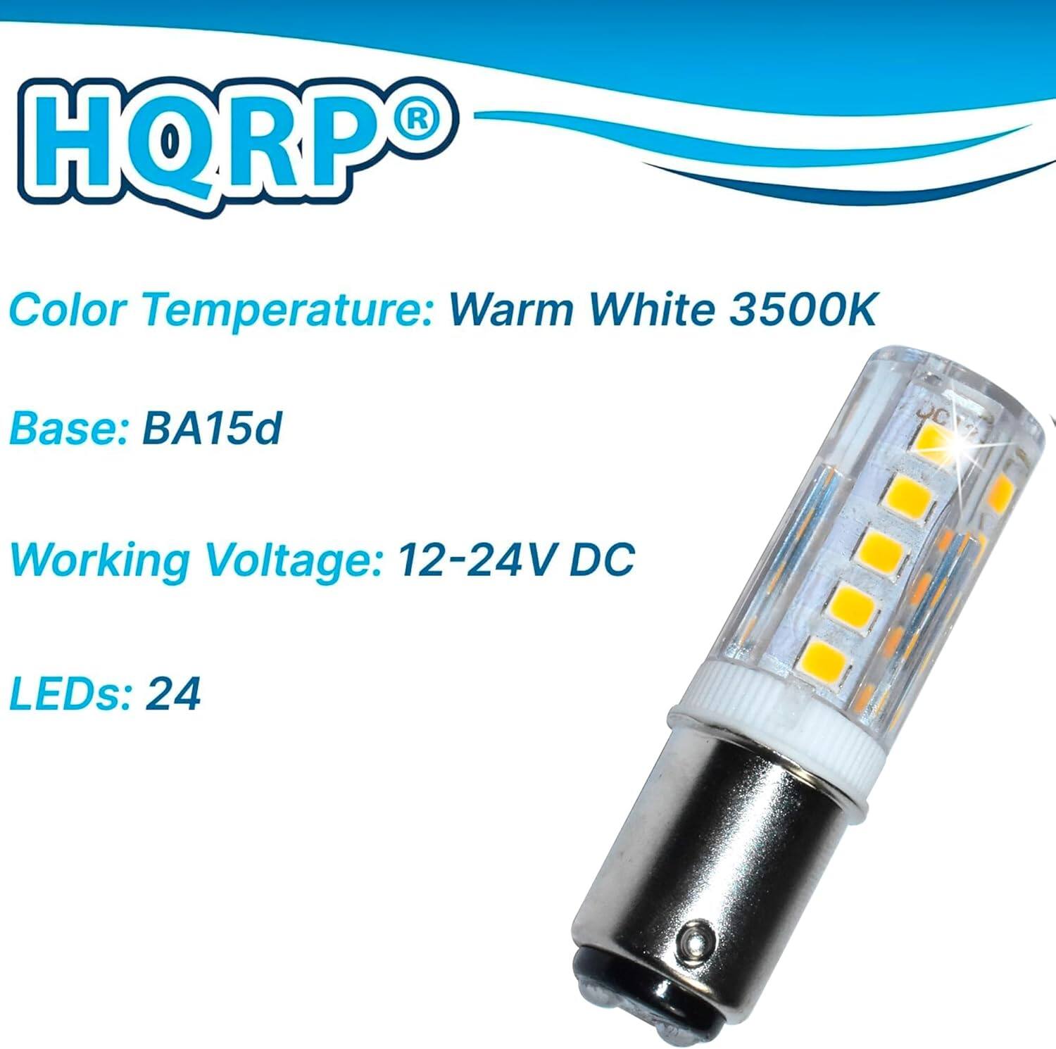 HQRP  
Color Temperature: Warm White 3500K  
Base: BA15d  
Working Voltage: 12-24V DC  
LEDs: 24