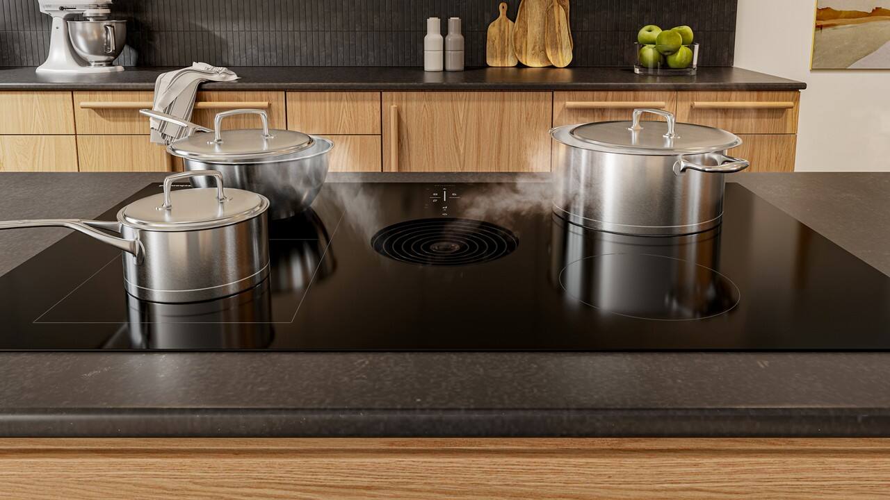 Alt View 6. KitchenAid - 36" Electric Induction Cooktop with 4 Cooking Zones and Bridge XL Even-Heat Zone - Black.