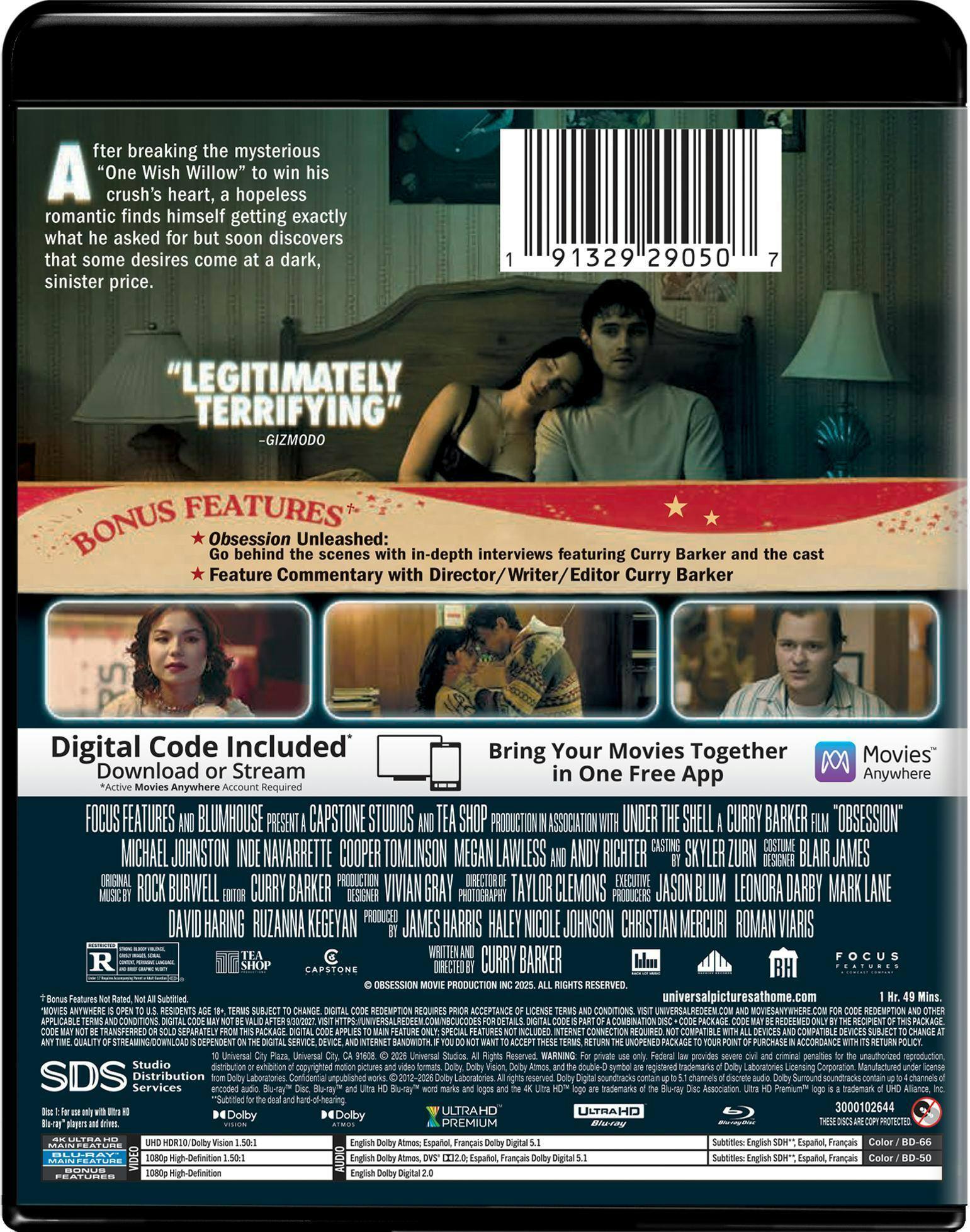 Back. Obsession   - 4K Blu-Ray.