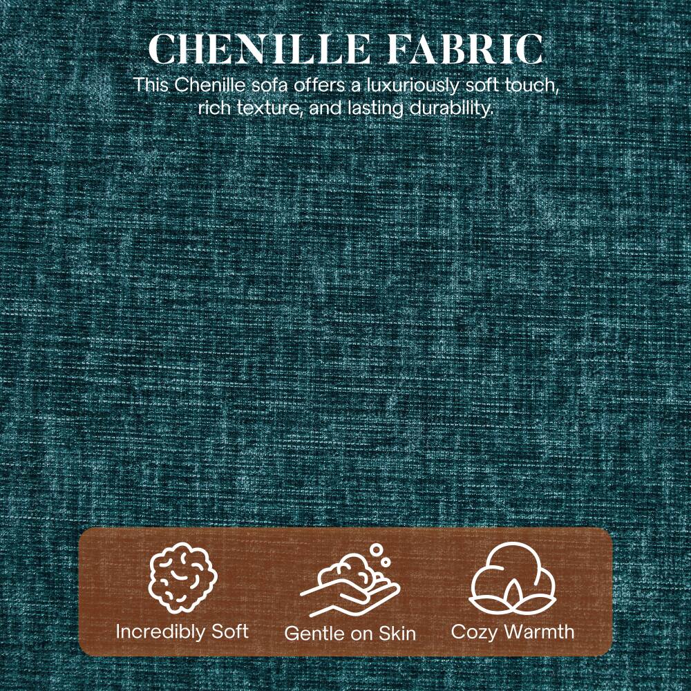 CHENILLE FABRIC

This Chenille sofa offers a luxuriously soft touch, rich texture, and lasting durability.

- Incredibly Soft
- Gentle on Skin
- Cozy Warmth