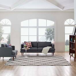Modway - Marja Moroccan Trellis Area Rug - Brown and Gray