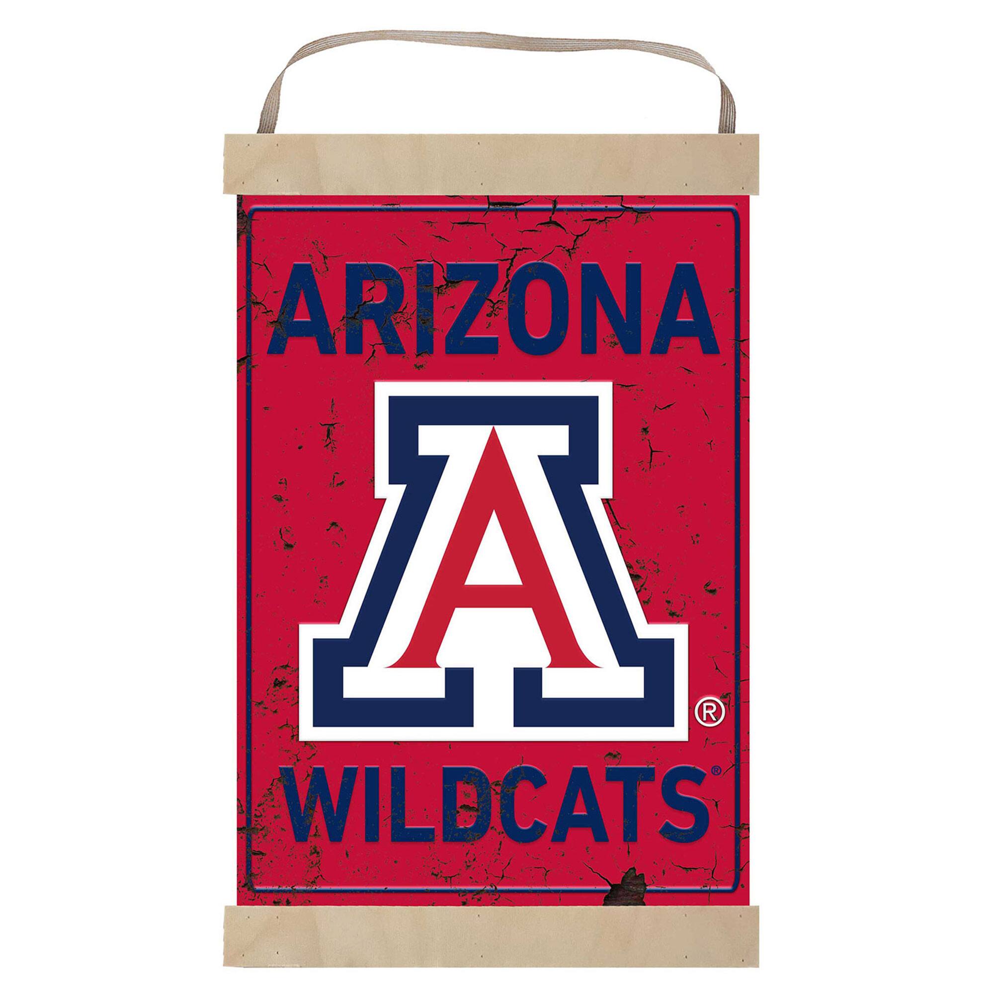 Arizona Wildcats Faux Rust Banner Sign