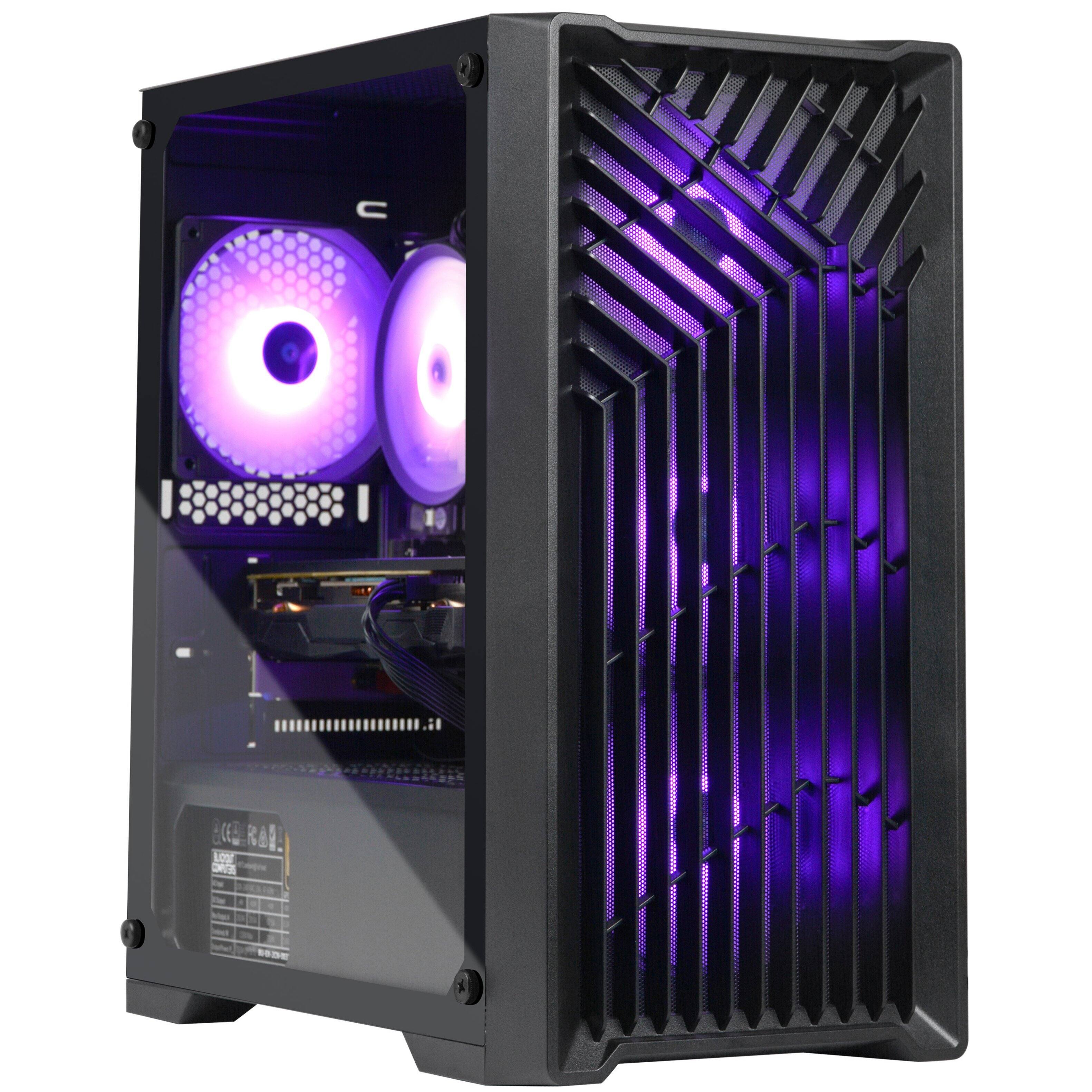 Alt View 5. Blackout Computers - Eclipse V2 - Gaming Desktop - Intel Core i7 - AMD RX 580 8GB - 16GB Memory - 1TB PCIE 3.0 SSD - Windows 11 Pro - RGB VR - Matte Black.