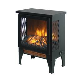 Ecooso - 17 inch Freestanding Electric Fireplace Stove Heater with 3D Flame Effect and Adjustable Heat - Antique Black