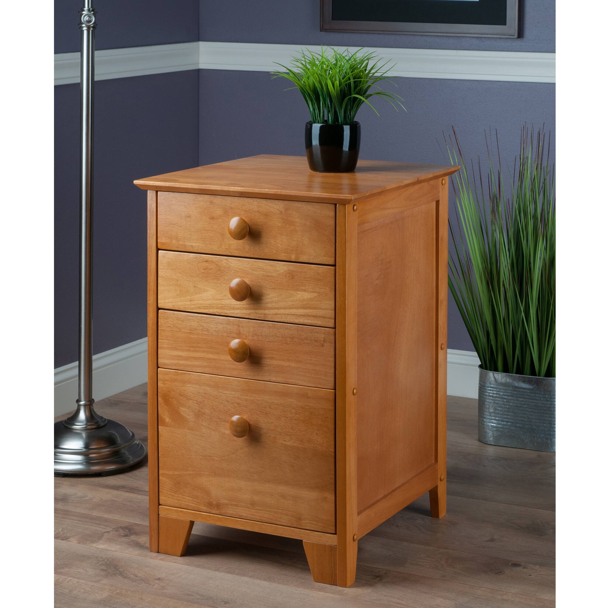 Alt View 6. Winsome Wood - Studio Home Office File Cabinet - Honey.