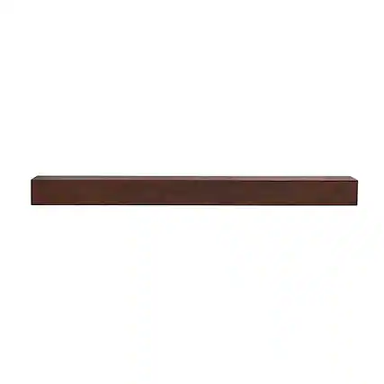 Front. Touchstone Home Products - Fireplace Mantel Shelf , 60" x 8" x 4.75", Solid Pine Wood Mantel for Over Fireplace - Espresso Finish.
