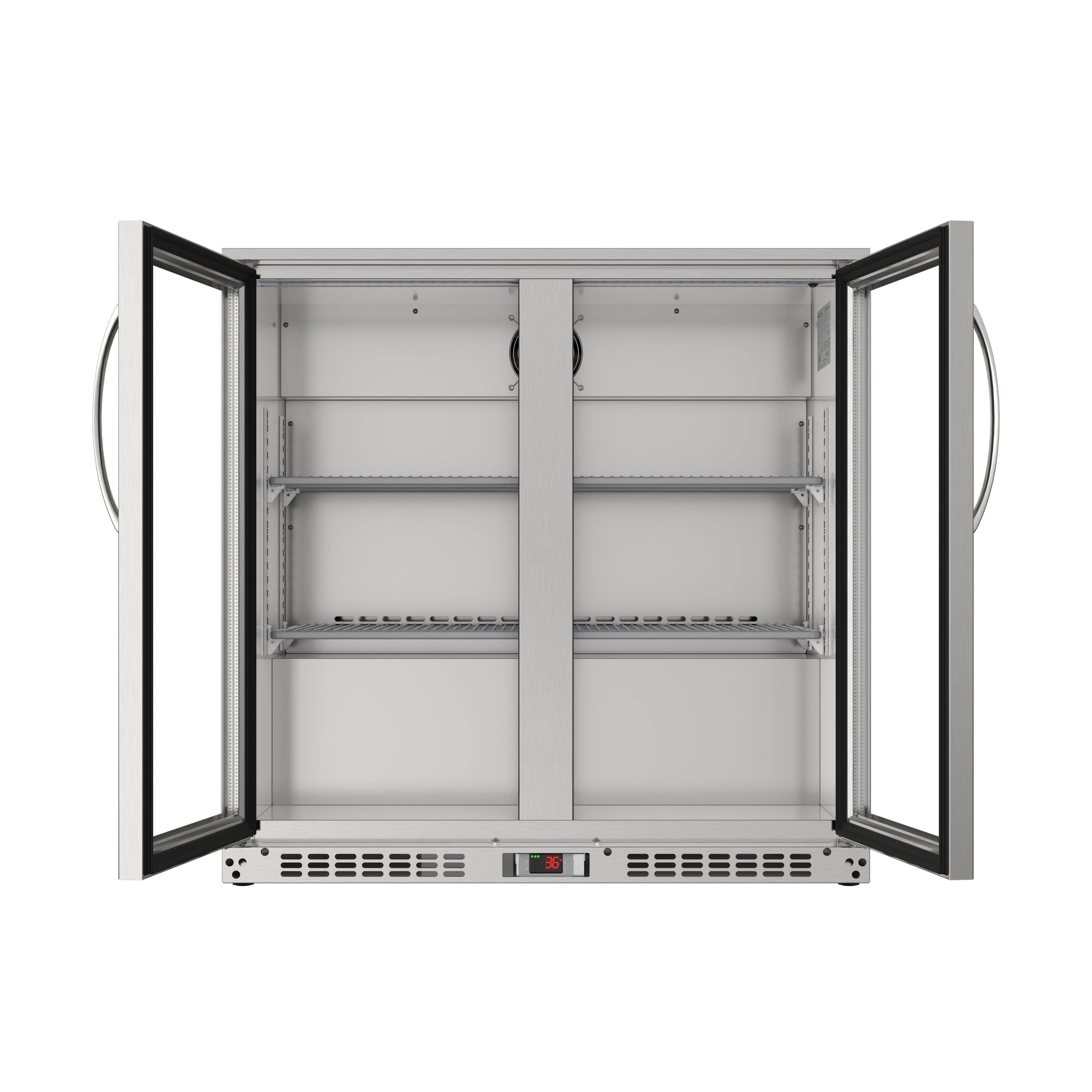 Alt View 3. Koolmore - 35 in. Two-Door Back Bar Refrigerator - 7.4 Cu Ft. BC-2DSW-SS - Stainless-Steel.