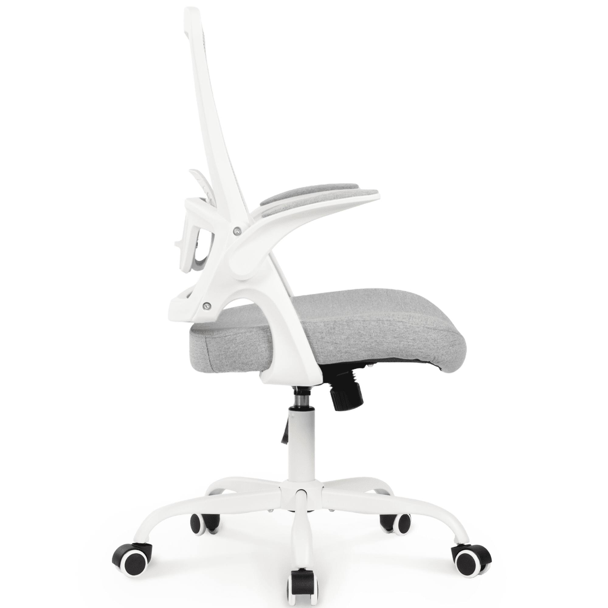 Alt View 6. Neo Chair - Ergonomic Office Chair, High-Back Mesh Computer Chair with Adjustable Height, Flip-Up Armrests & Lumbar Support - Steel Base-Gray.