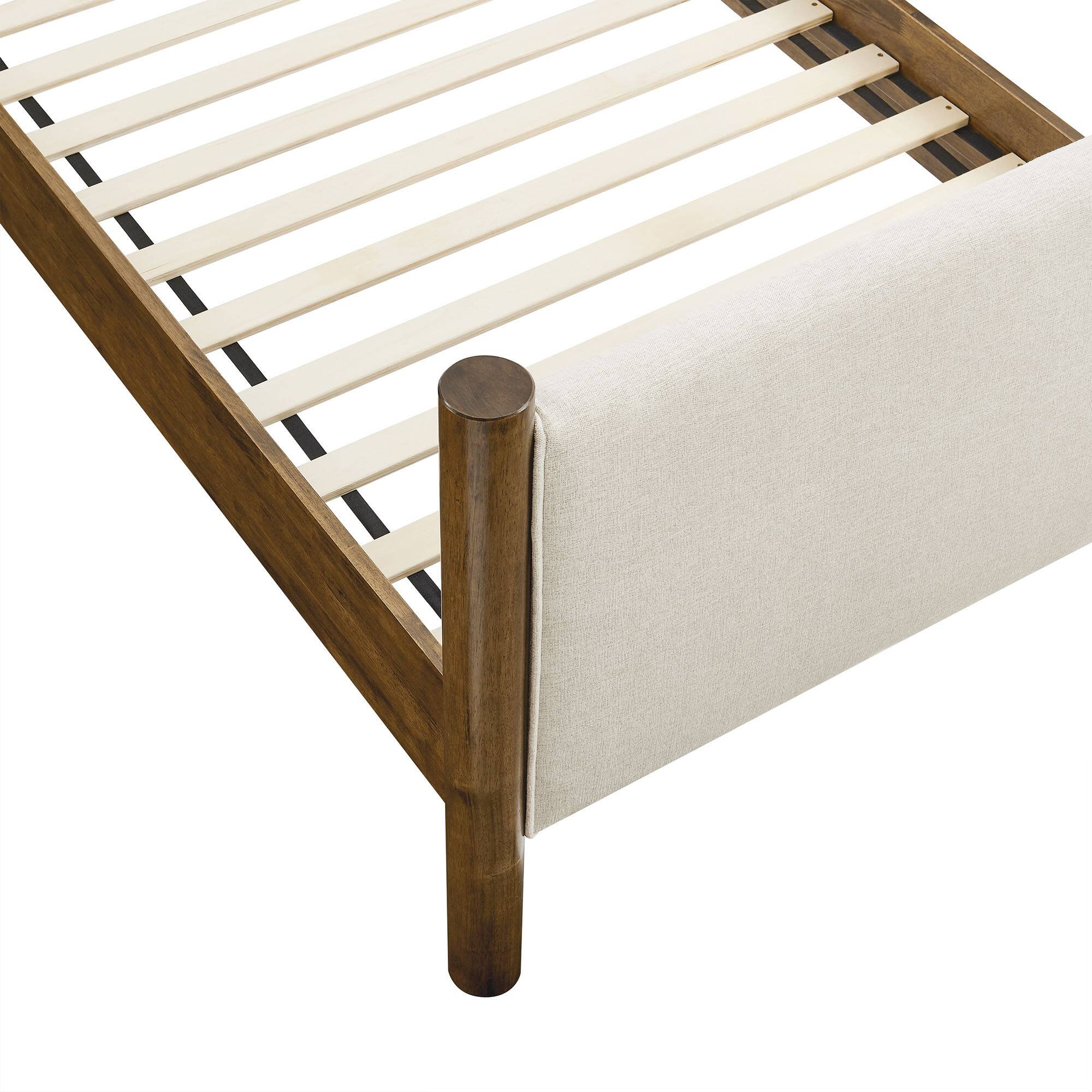Alt View 5. Modway - Maven Twin Size Fabric Upholstered Platform Bed - Ivory.