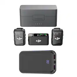 DJI - Mic 2 (2 TX + 1 RX + Charging Case) with wireless accessory bundle