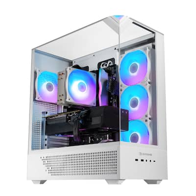 【未開封】IB-P601 SHARP White iBUYPOWER Element Gaming Desktop PC AMD Ryzen 7 8700F
