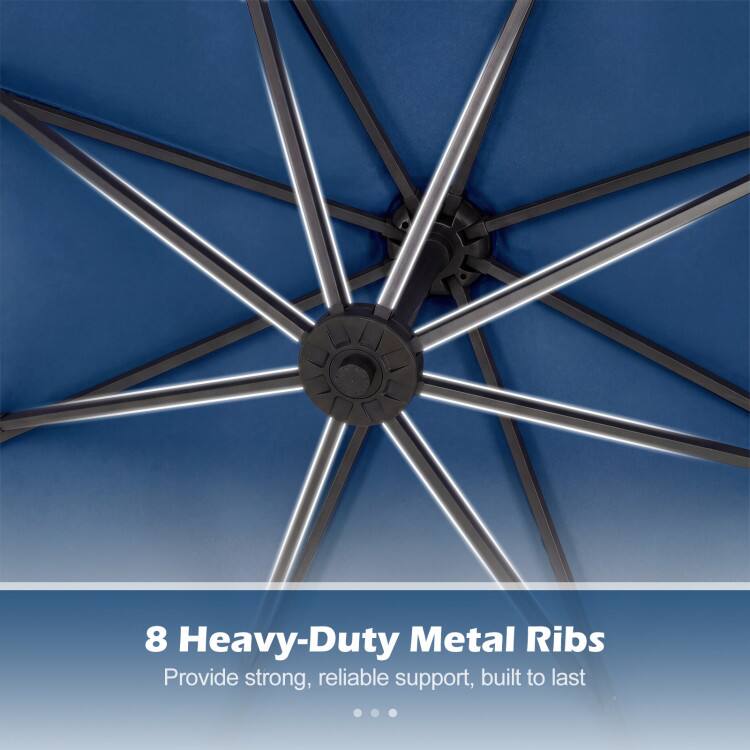 8 Heavy-Duty Metal Ribs Provide strong, reliable support, built to last