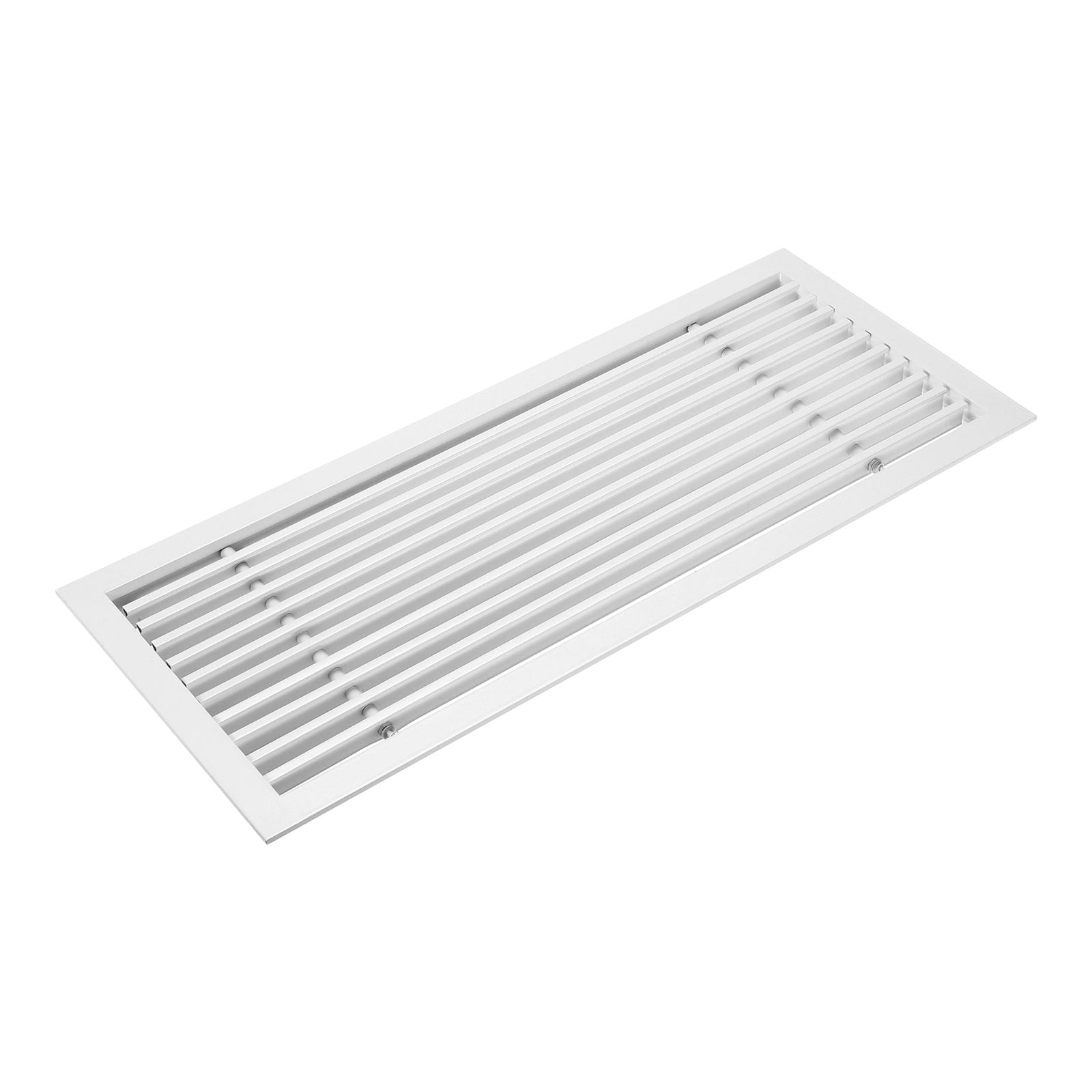 Unique Bargains - 20x8 Inch Linear Bar Air Vent Grille, Removable Aluminum Register Cover Diffuser for Ceiling or Sidewall HVAC - White