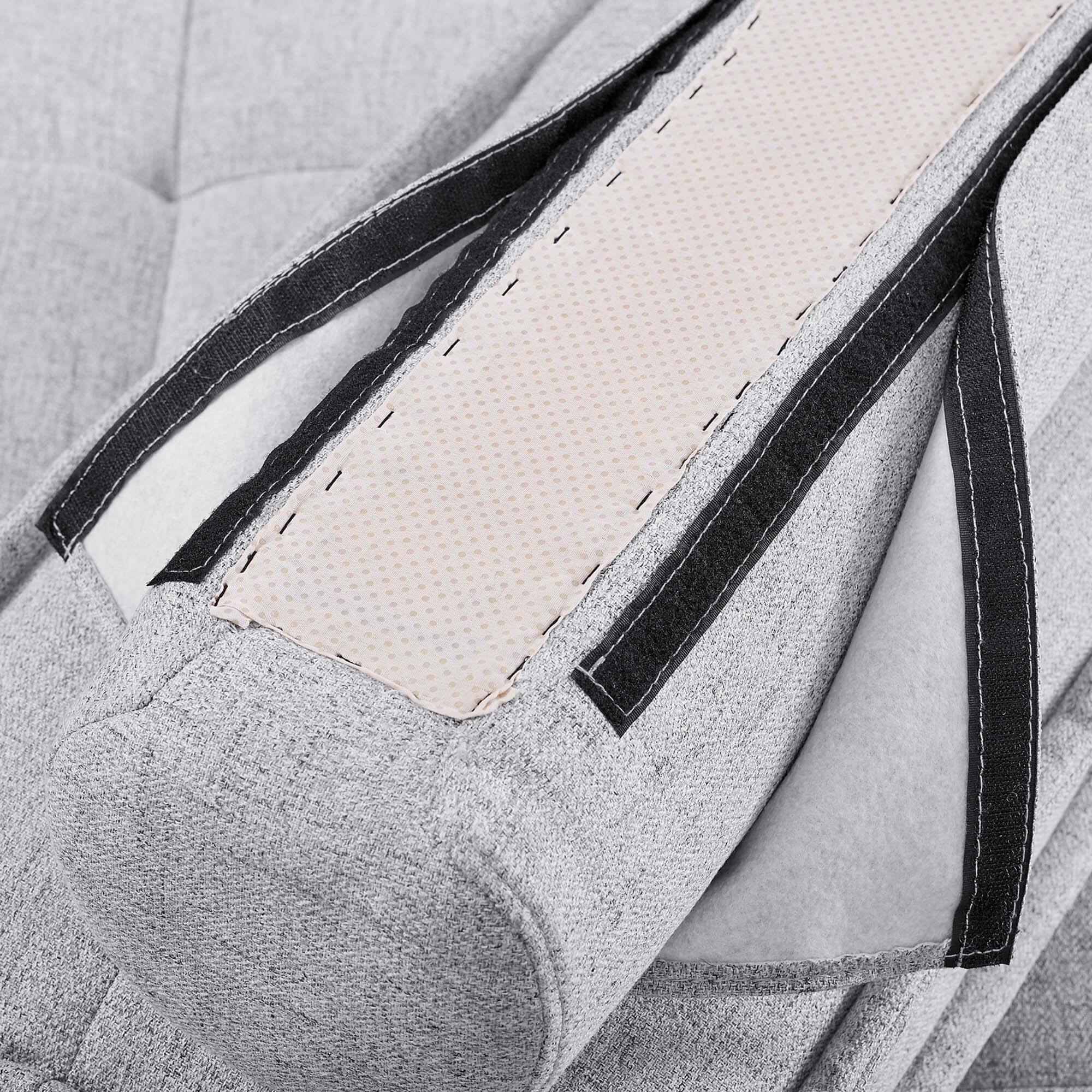 Alt View 5. Modway - Saunter Tufted Fabric Armless Chair by Modway - Light Gray.