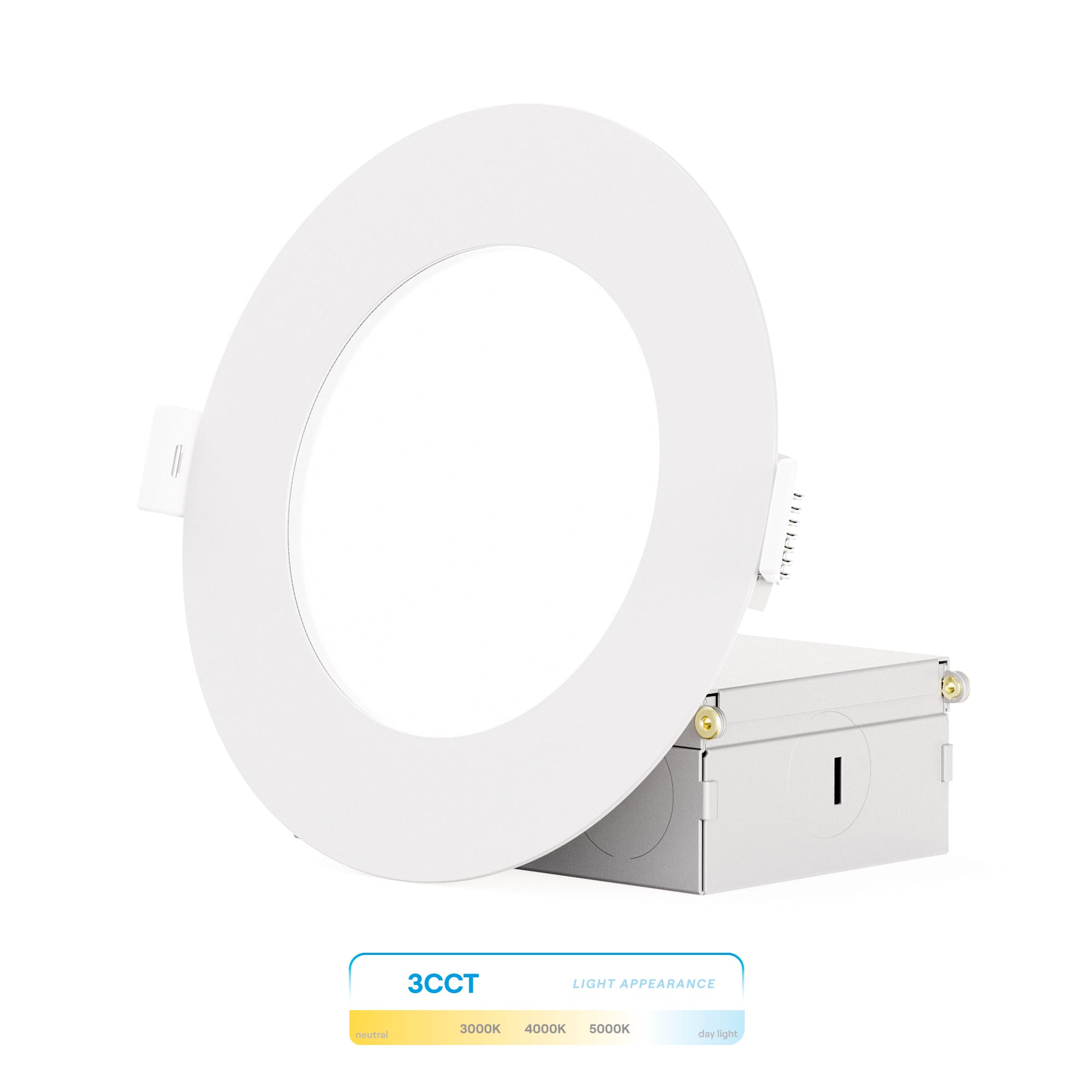 Infibrite - 4 In. Ultra-Thin Recessed LED Downlight 9W 750LM 3CCT Selectable Wet Rated, Triac Dimmable 6-Pack - White price history on PriceWatchPro