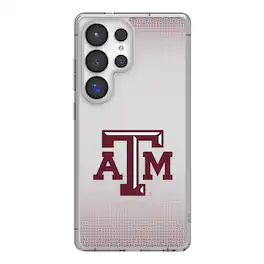 Keyscaper - NCAA - Texas A&M Aggies Linen Logo Galaxy Clear Case - S24 - Multicolor