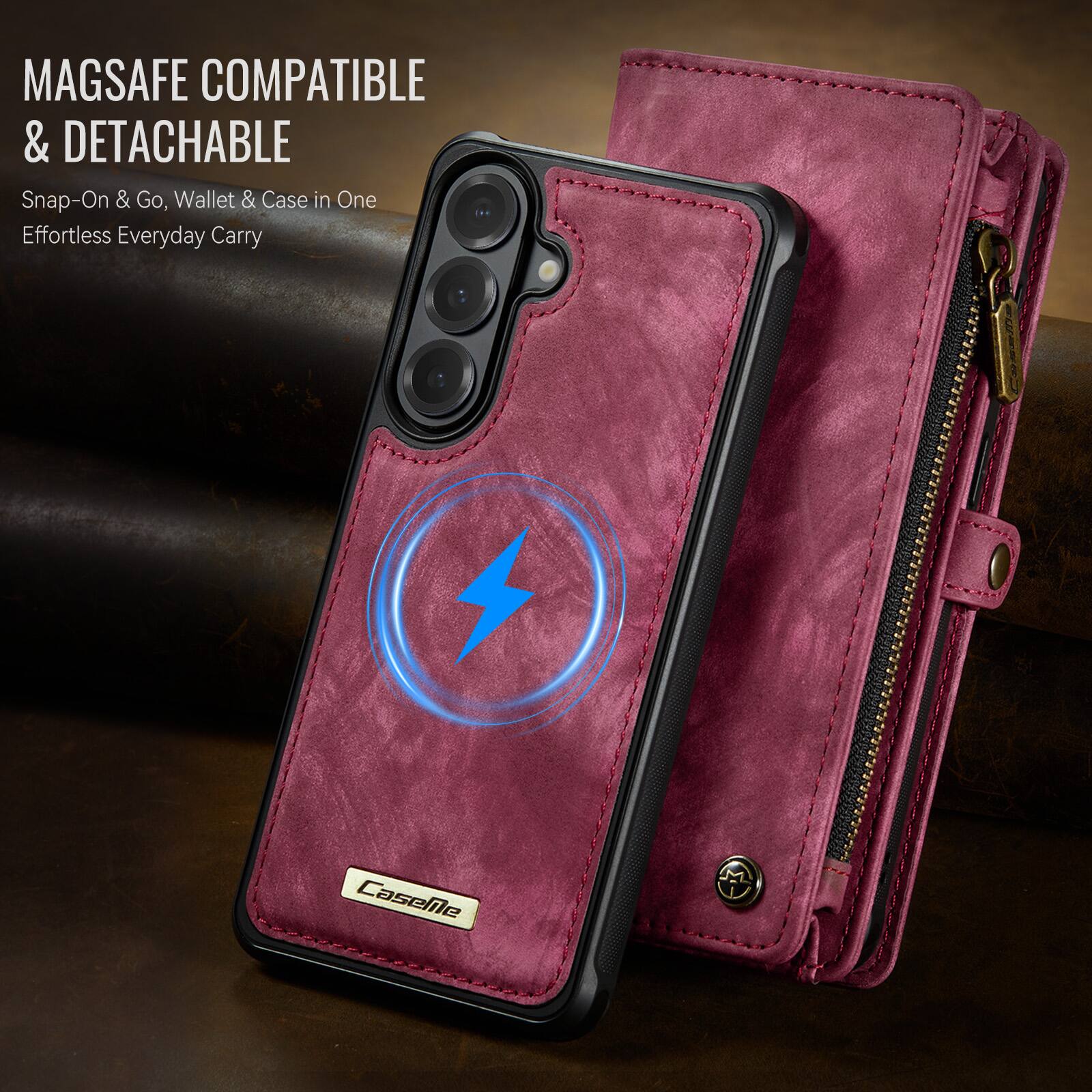 MAGSAFE COMPATIBLE & DETACHABLE  
Snap-On & Go, Wallet & Case in One  
Effortless Everyday Carry