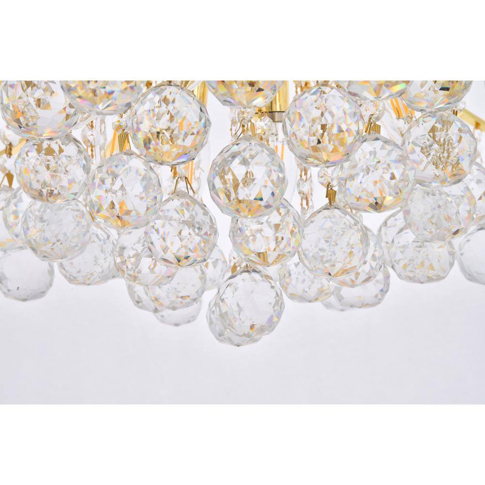 Alt View 3. Elegant Lighting - Toureg 10 light Gold Pendant Clear Royal Cut Crystal - Gold.